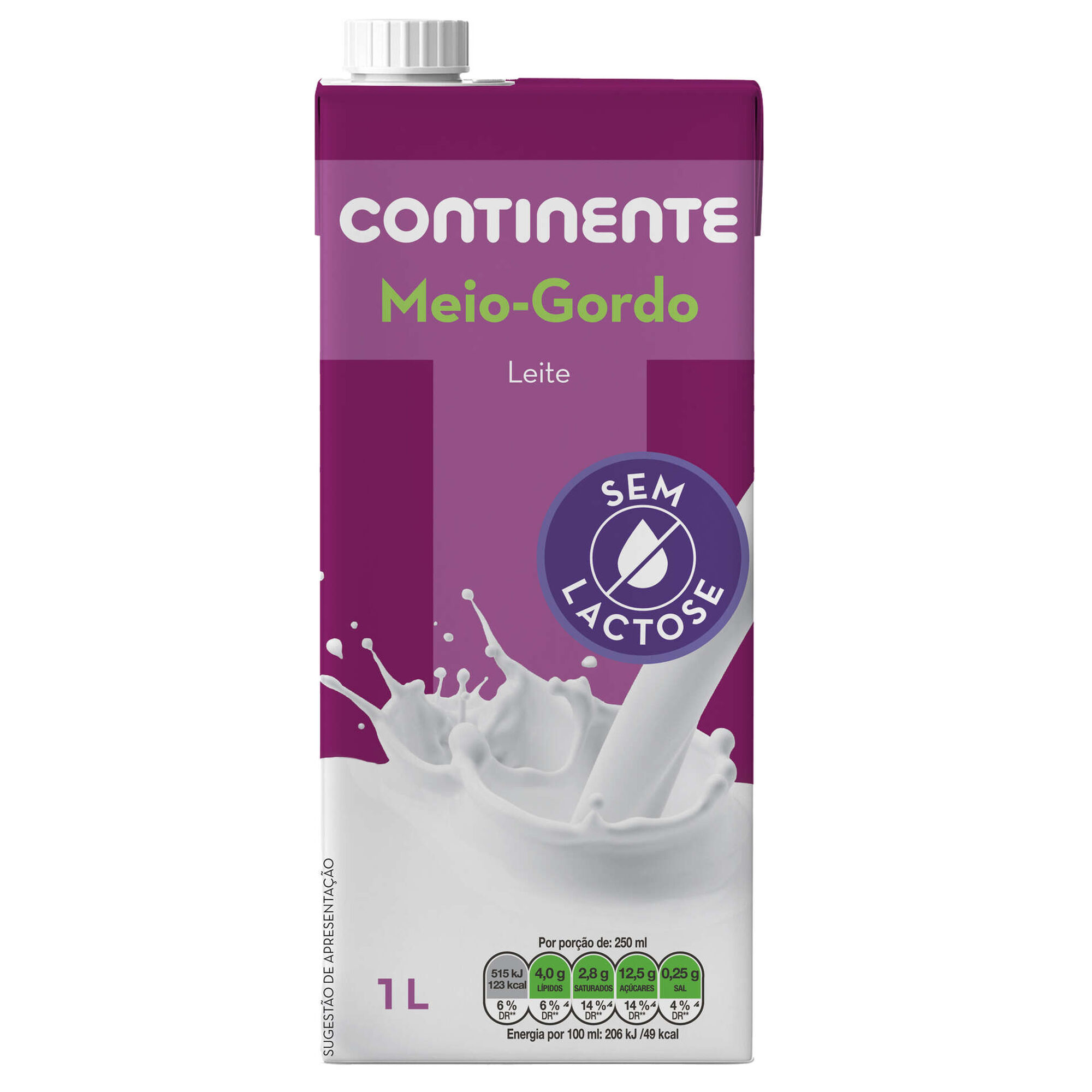 Leite UHT Meio Gordo sem Lactose