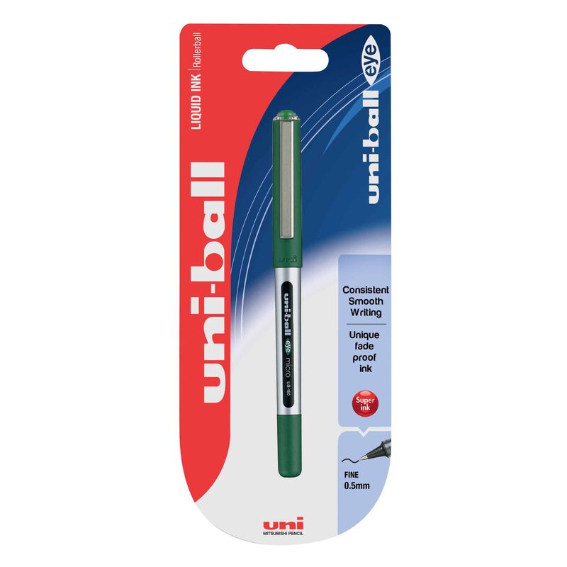 Esferográfica Eye Micro de Tinta Verde Uni-ball
