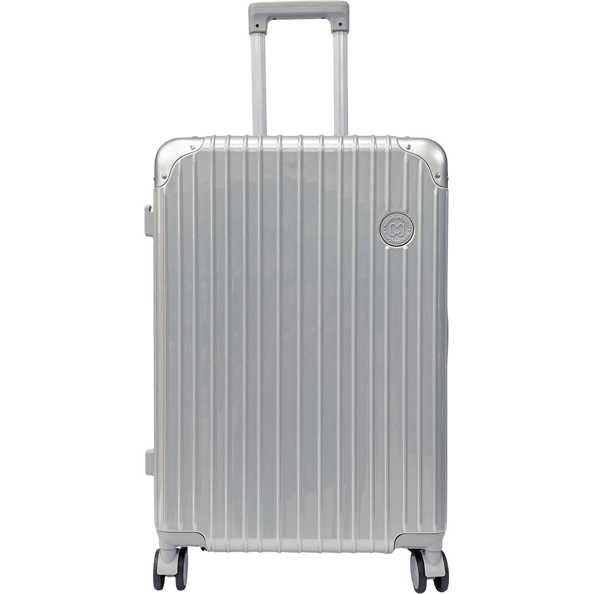 Mala de Viagem M&eacute;dia 4 Rodas Cinza Marshmallow