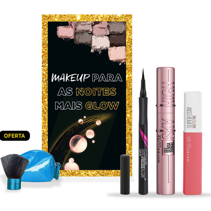 Coffret Maquilhagem Sou Versátil + Oferta Mini Pincel Maybelline New York