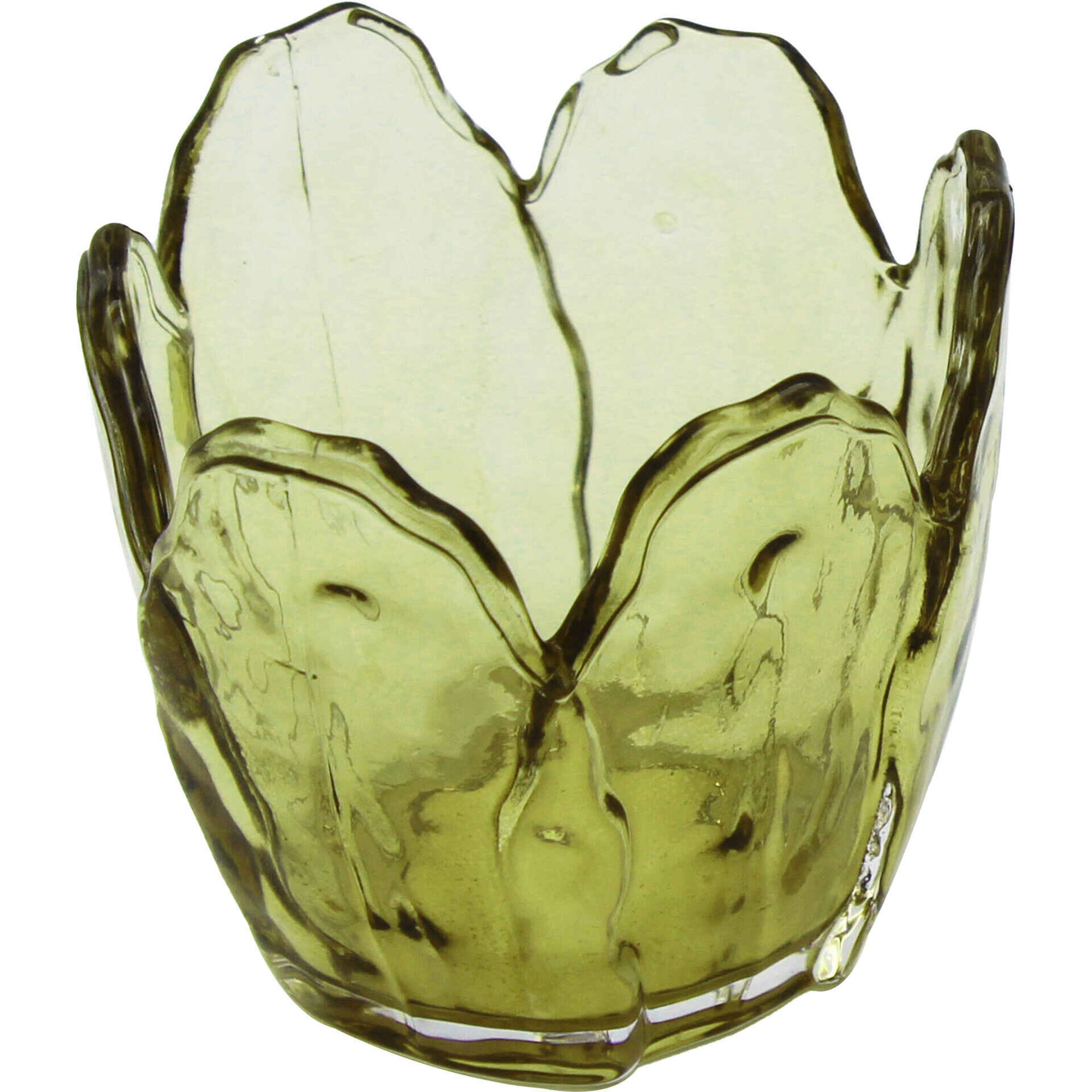 Suporte Tealight Tulipa Vidro Verde