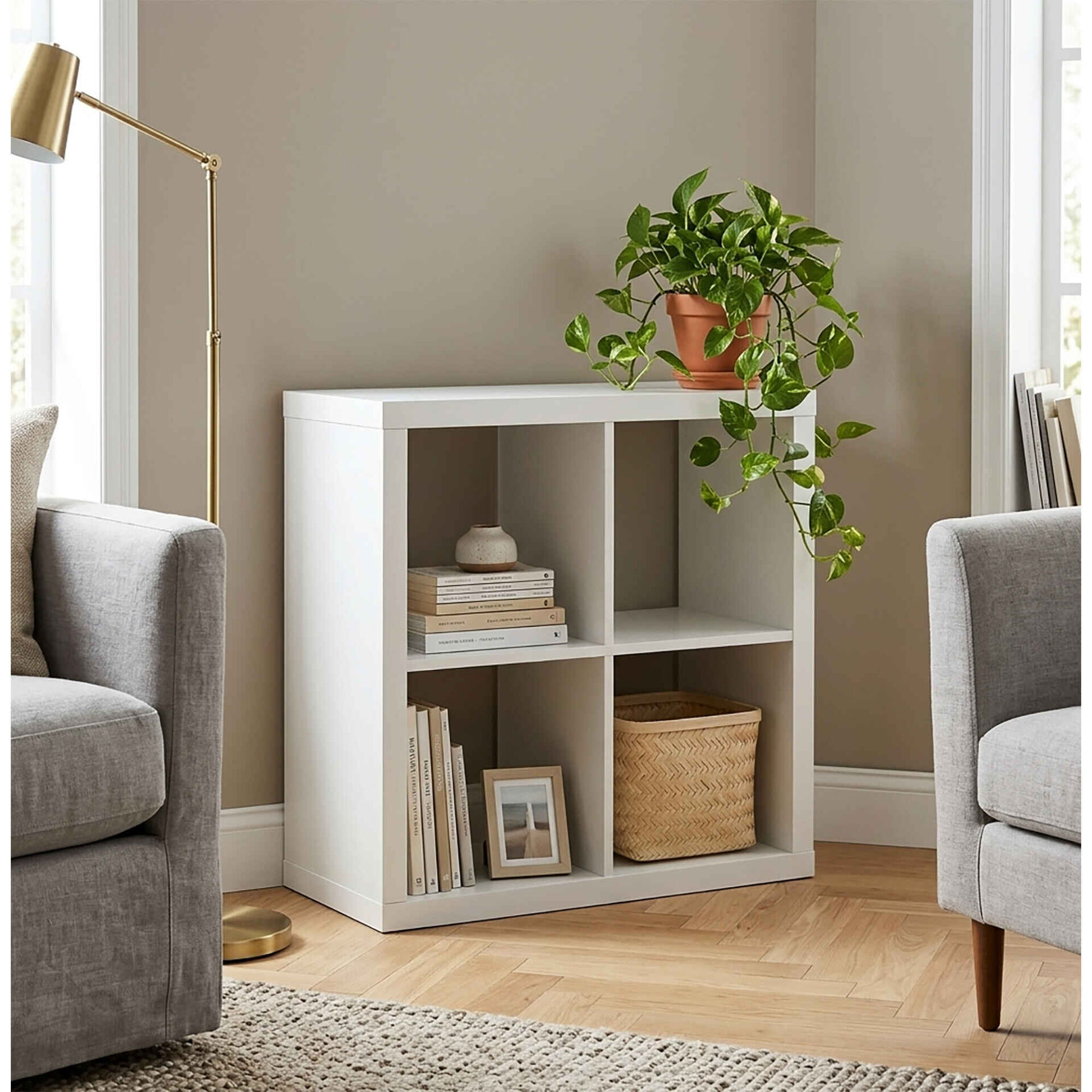 Estante Cubo 2x2 Branca Kasa