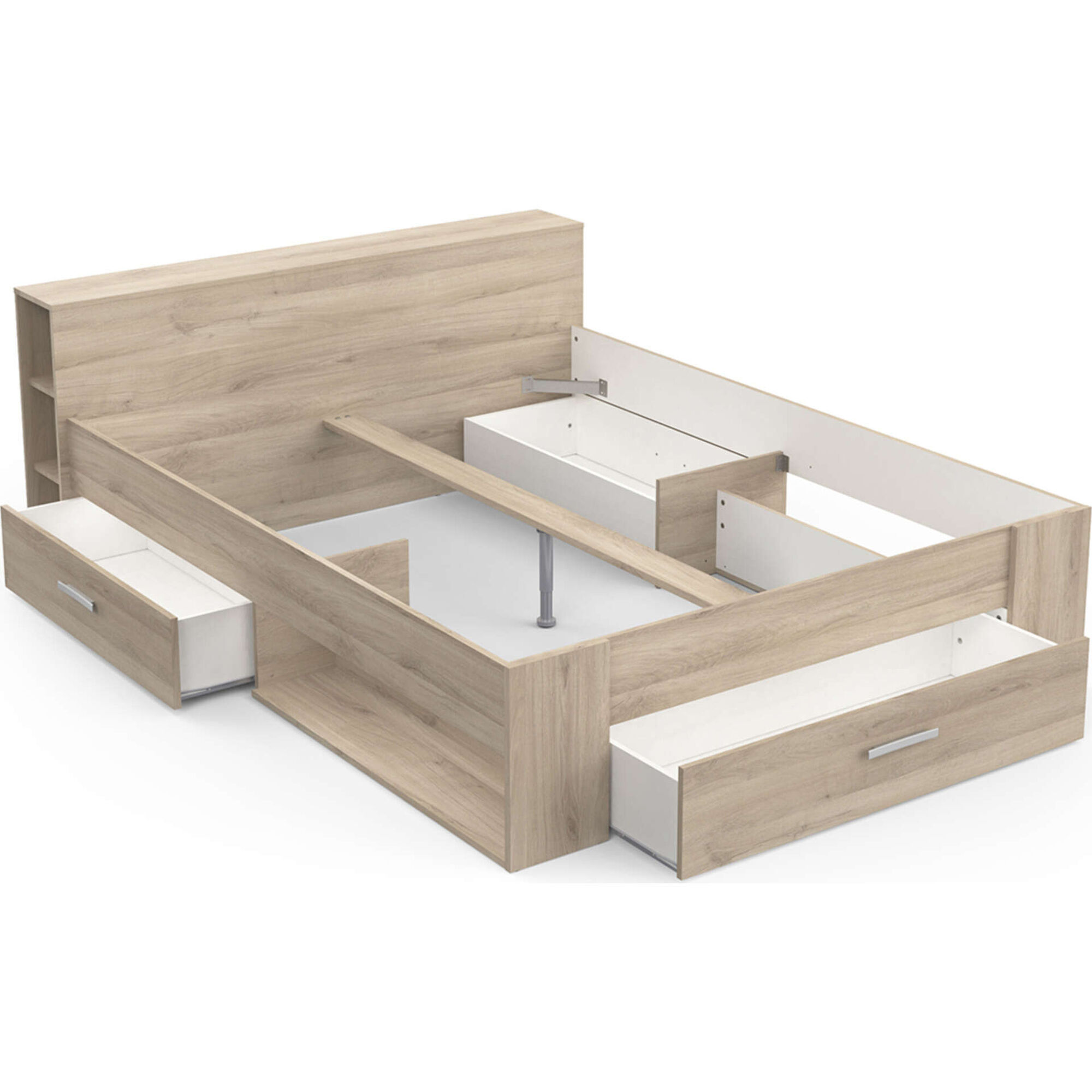 Cama Casal 169x227x74cm Carvalho Pocket Cama Casal 169x227x74cm Carvalho Pocket