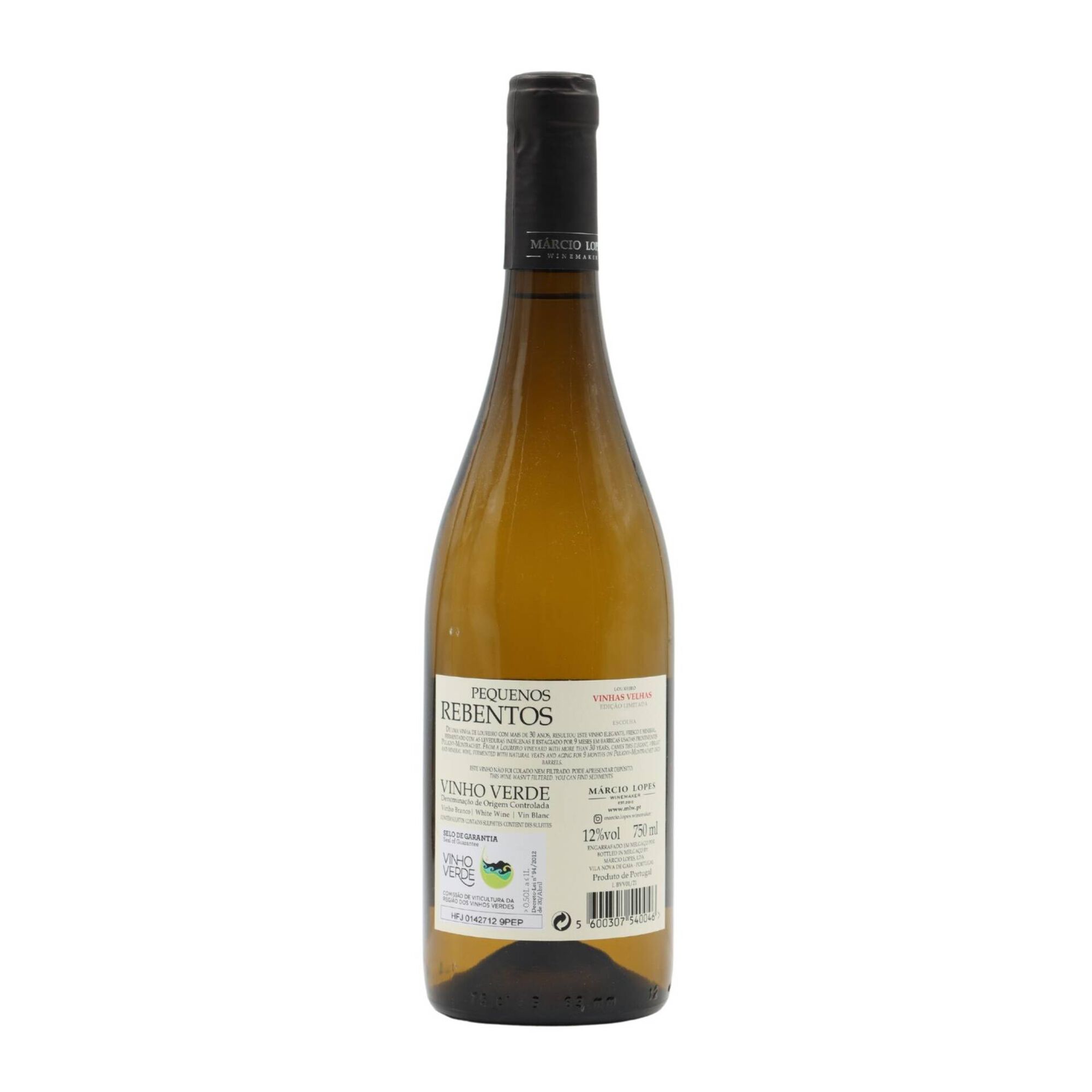Pequenos Rebentos Loureiro Old Vines Vinho Verde Branco