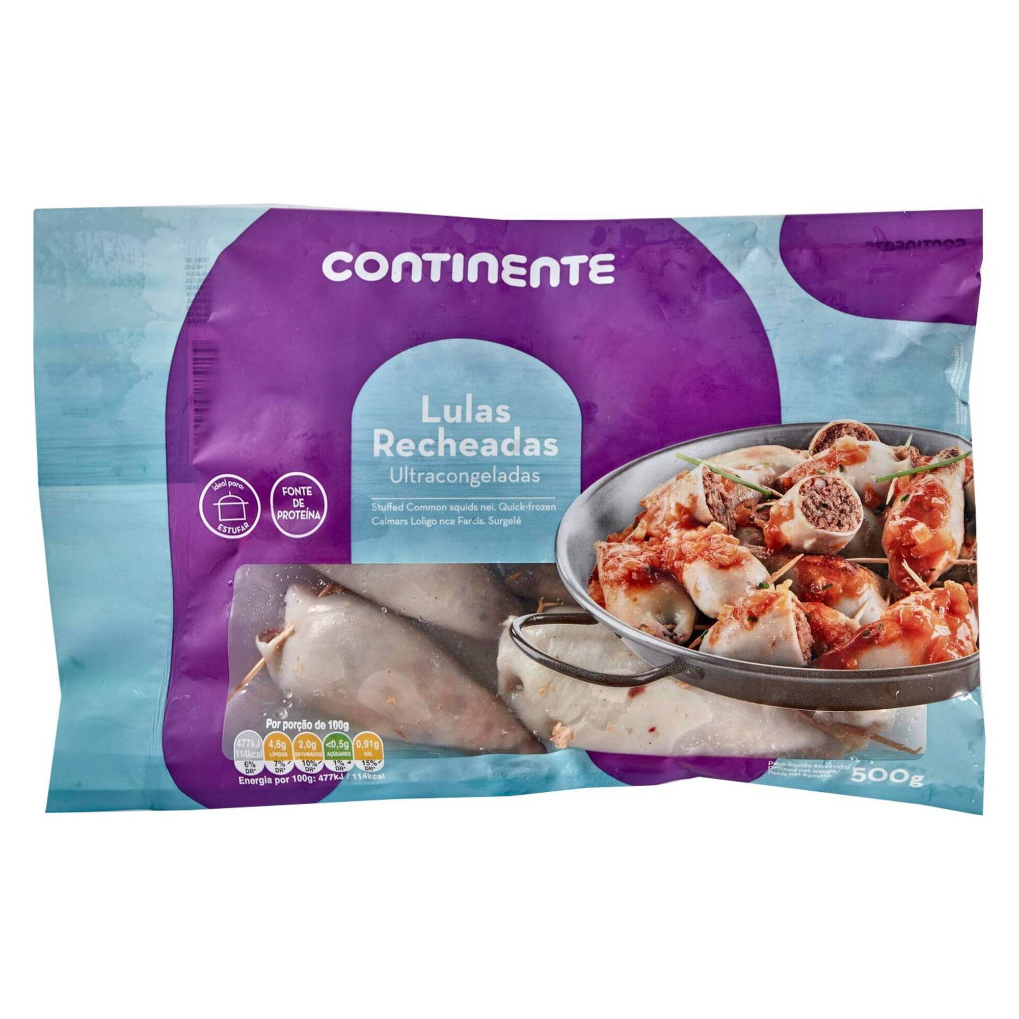 Lulas Recheadas com Carne Ultracongeladas
