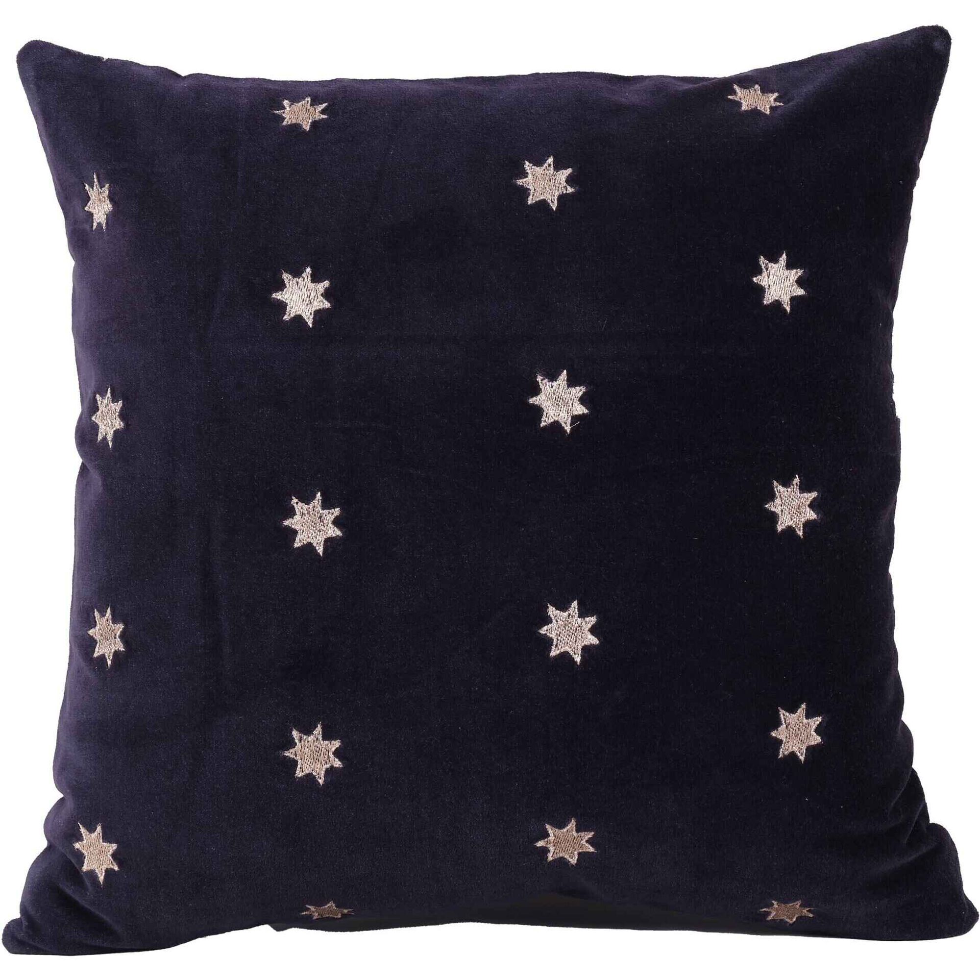 Almofada 45x45cm Veludo Estrelas Azul