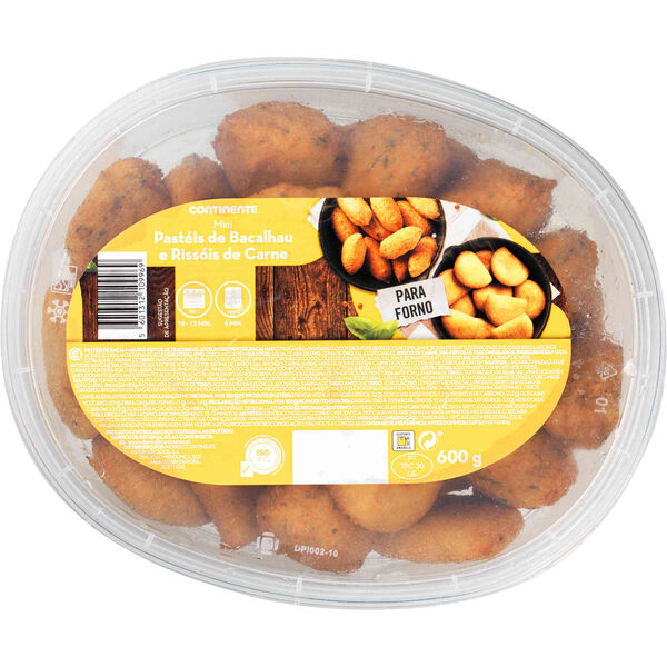 Pastéis de Bacalhau e Rissóis de Carne Mini Continente