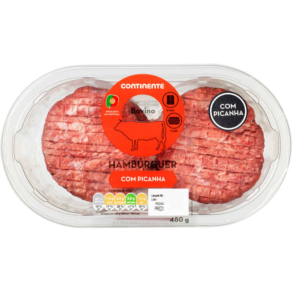 Hambúrguer de Bovino com Picanha Continente