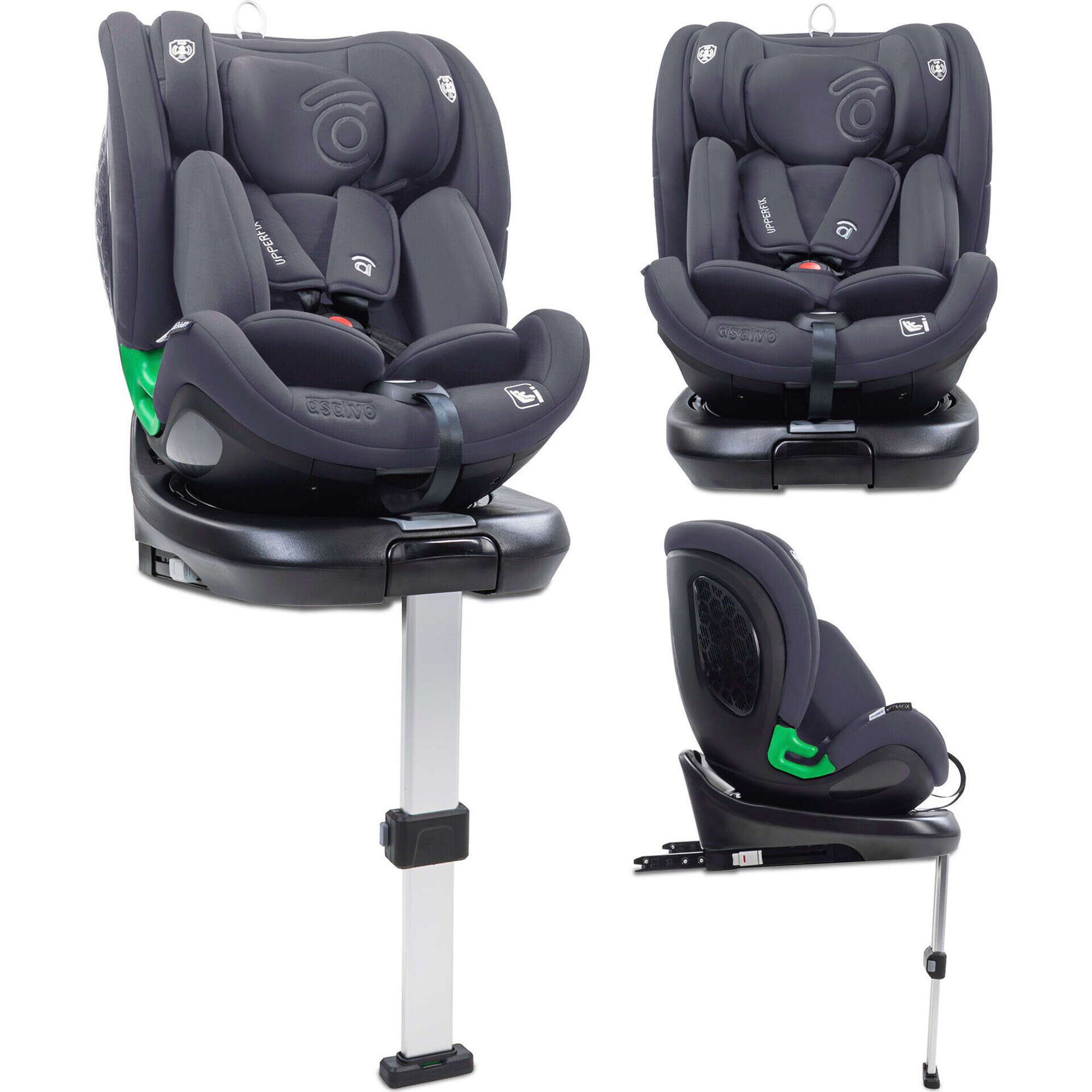 Cadeira Auto I-Size 40-150cm Cinza Upperfix 360 Pata Asalvo