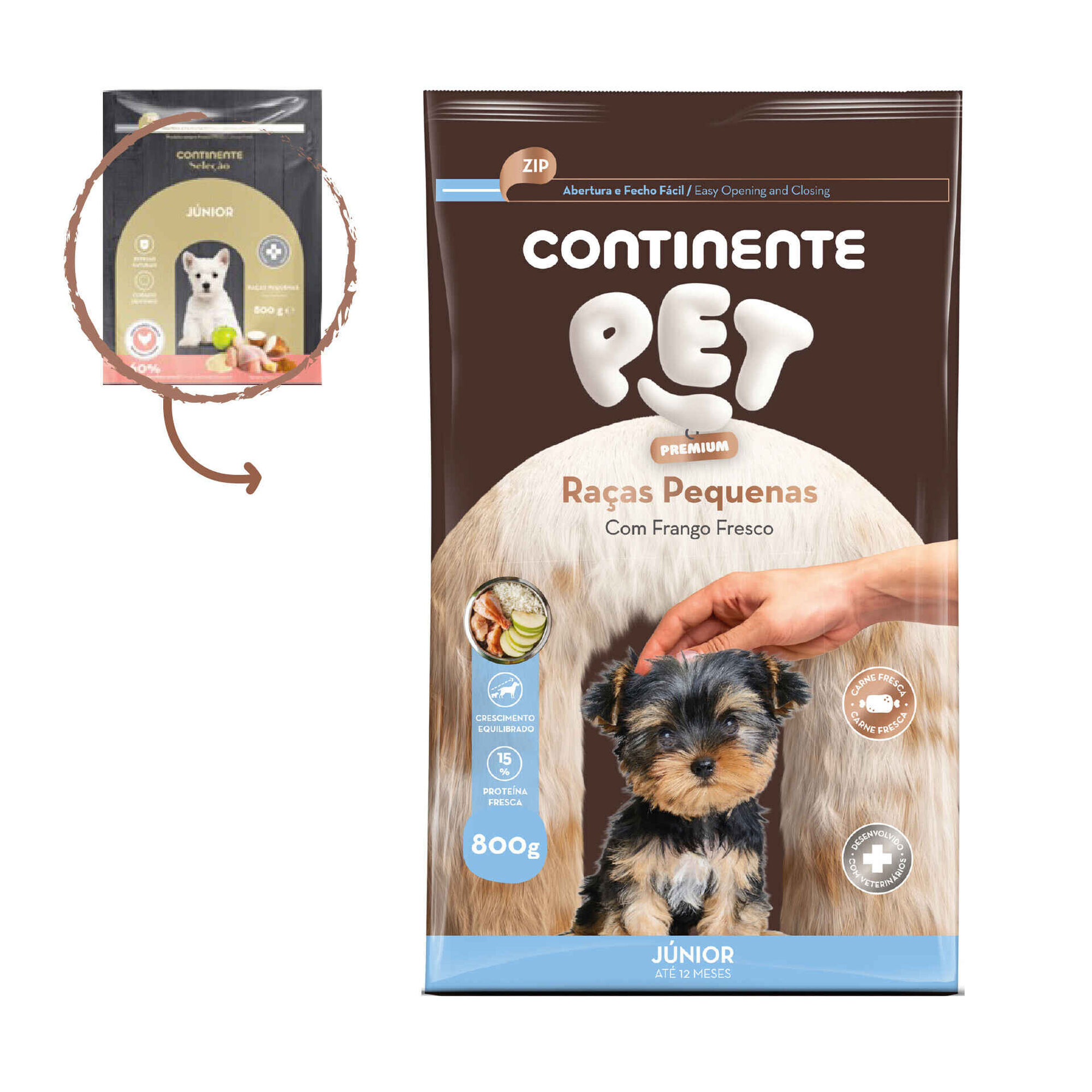 Ração para Cão Júnior Raças Pequenas Frango