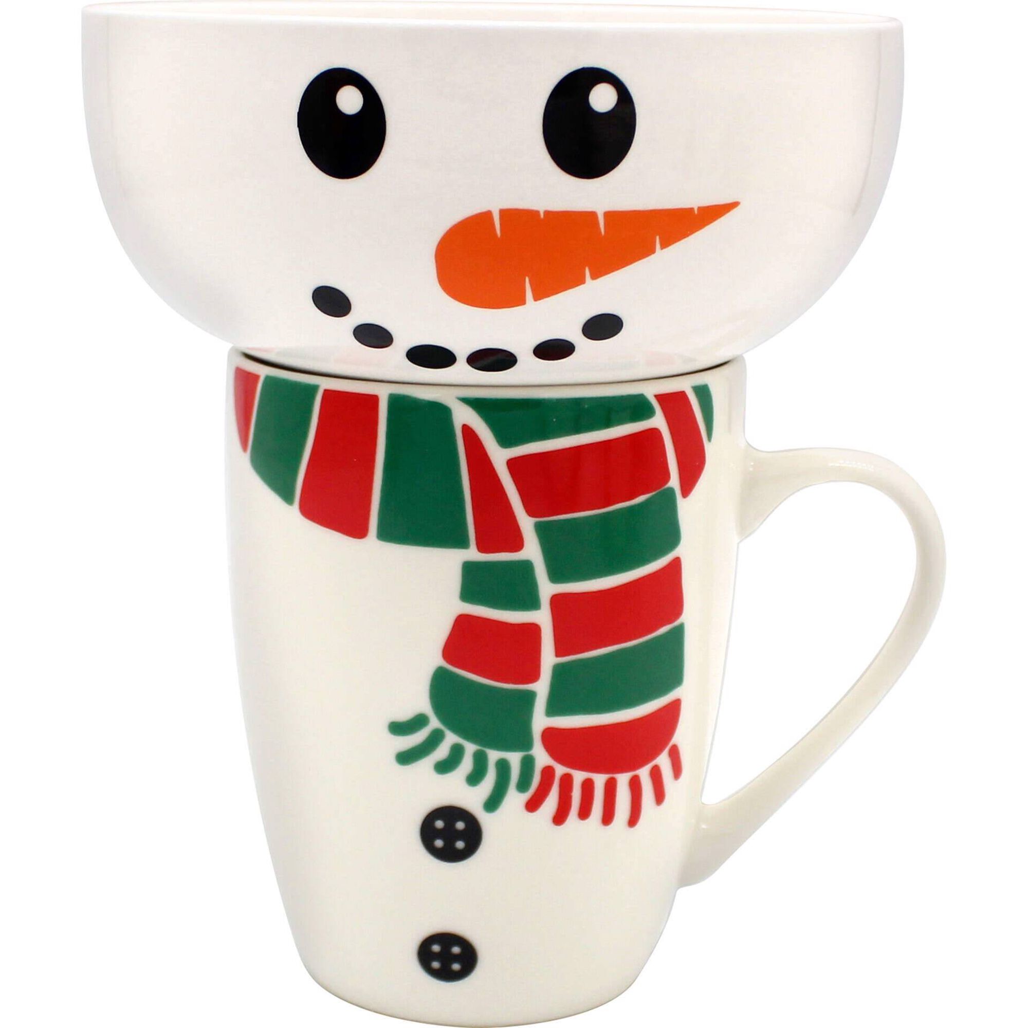 Conjunto Taça e Caneca Boneco Neve
