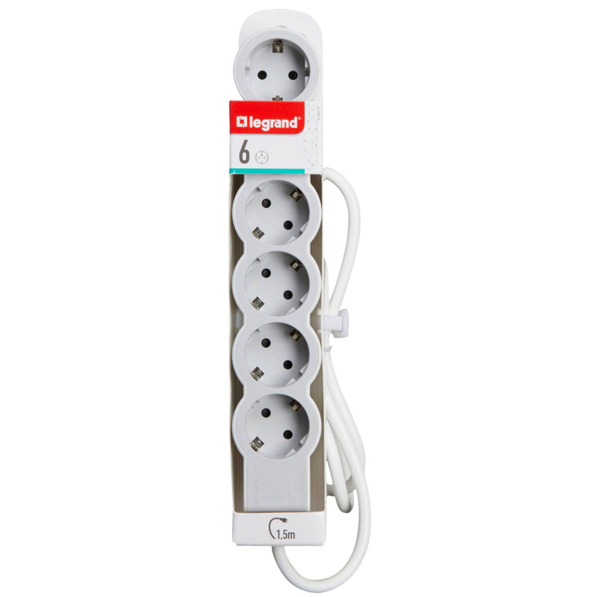 Bloco 6 Tomadas sem Interruptor 1,5 mts Branco Legrand