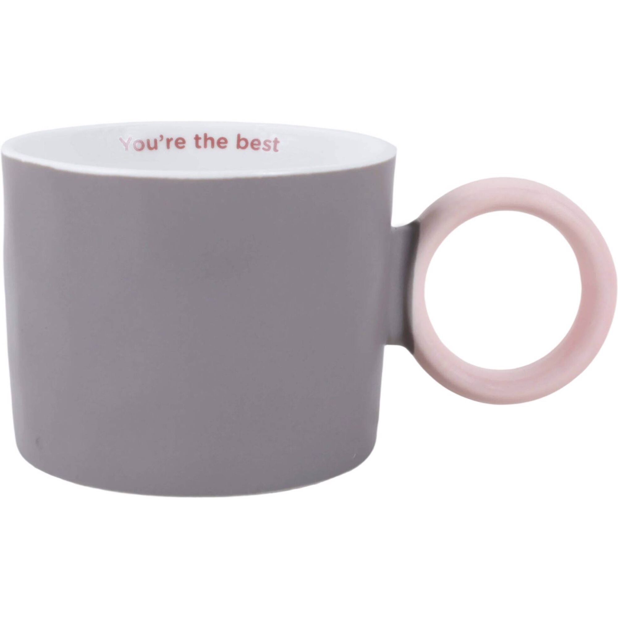 Caneca com Asa Argola 380ml Castanha Smile Kasa