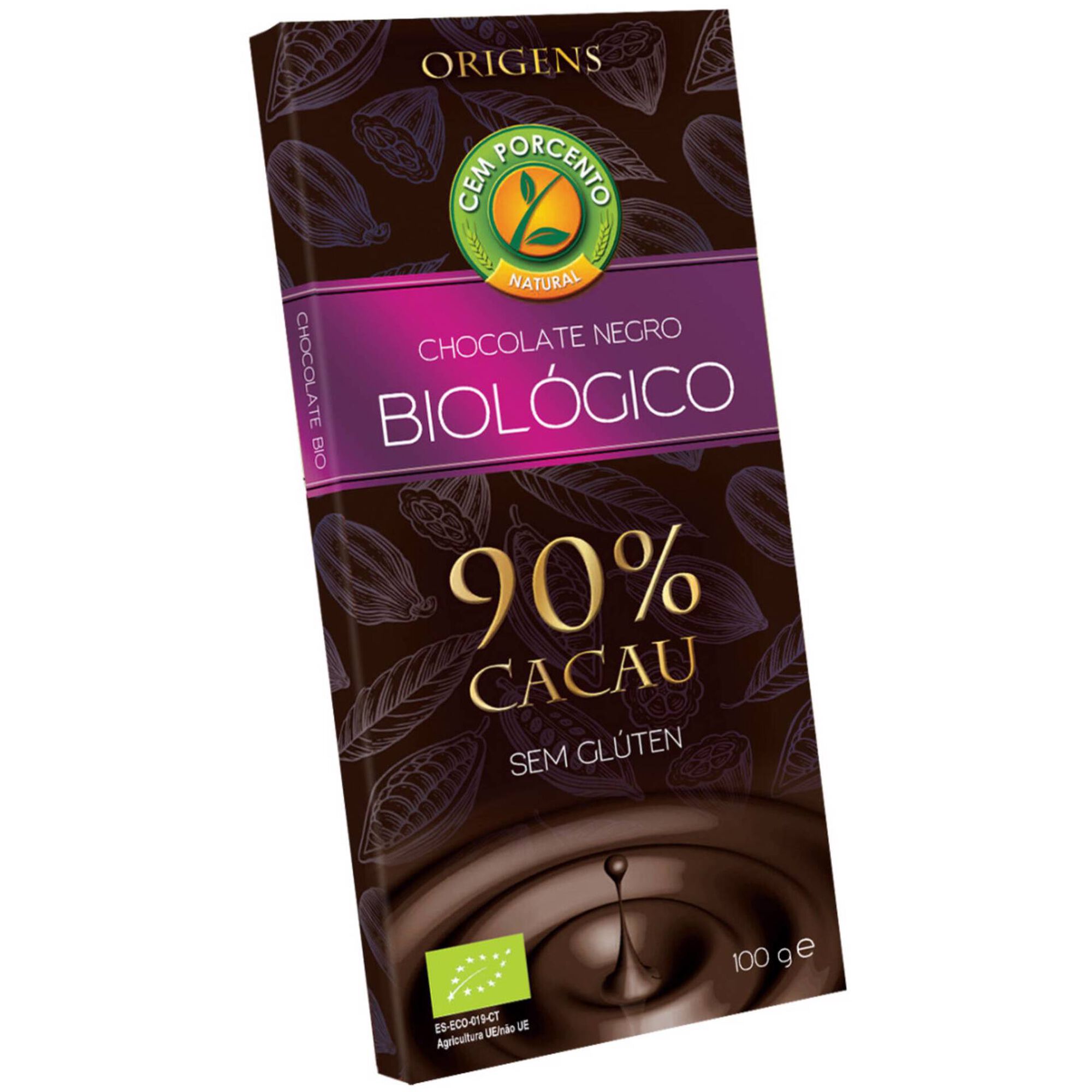 Tablete de Chocolate Negro 90% Cacau Biológico