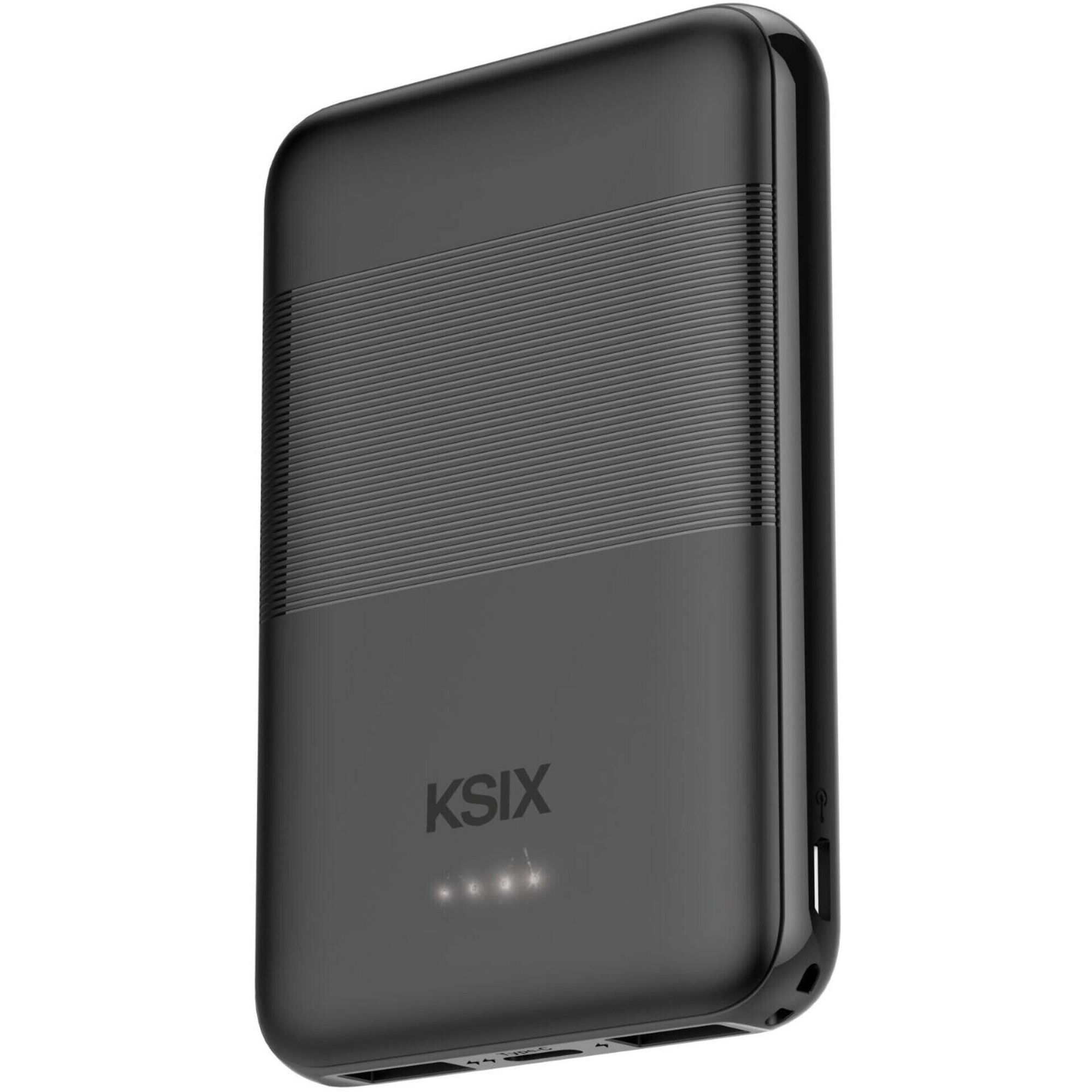 Powerbank Slim 5.000 mAh 10 W USB-A e USB-C Preto Ksix