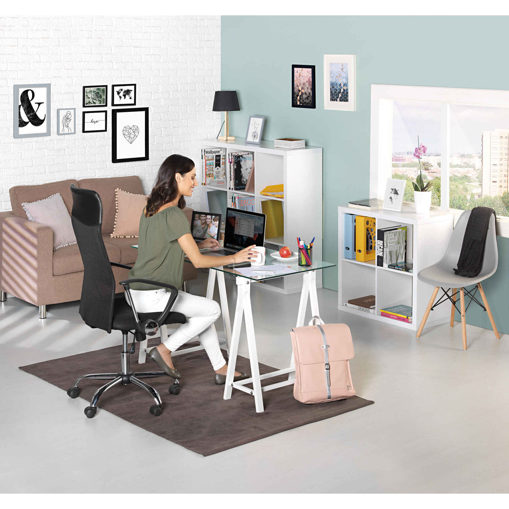 Estante 3x3 Cubos 111x39x111cm Branca Kasa