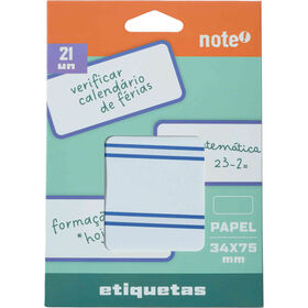 Conjunto 21 Etiquetas Adesivas 34x75mm Note!
