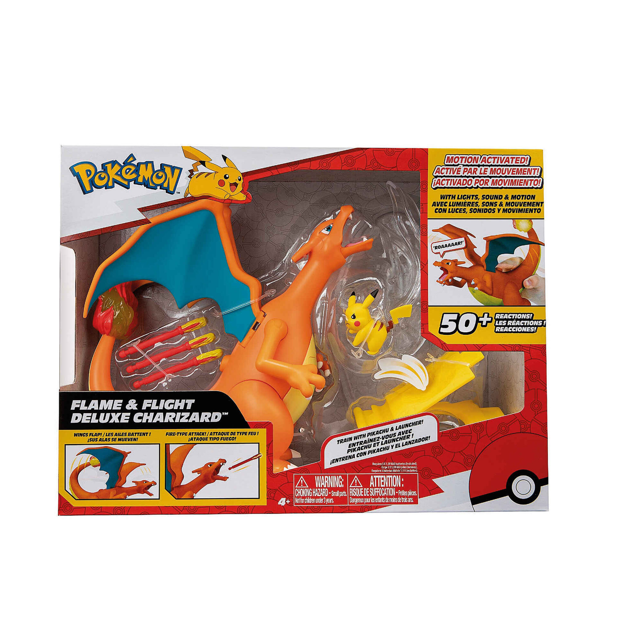 Figura Charizard Eletrónico vs Pikachu