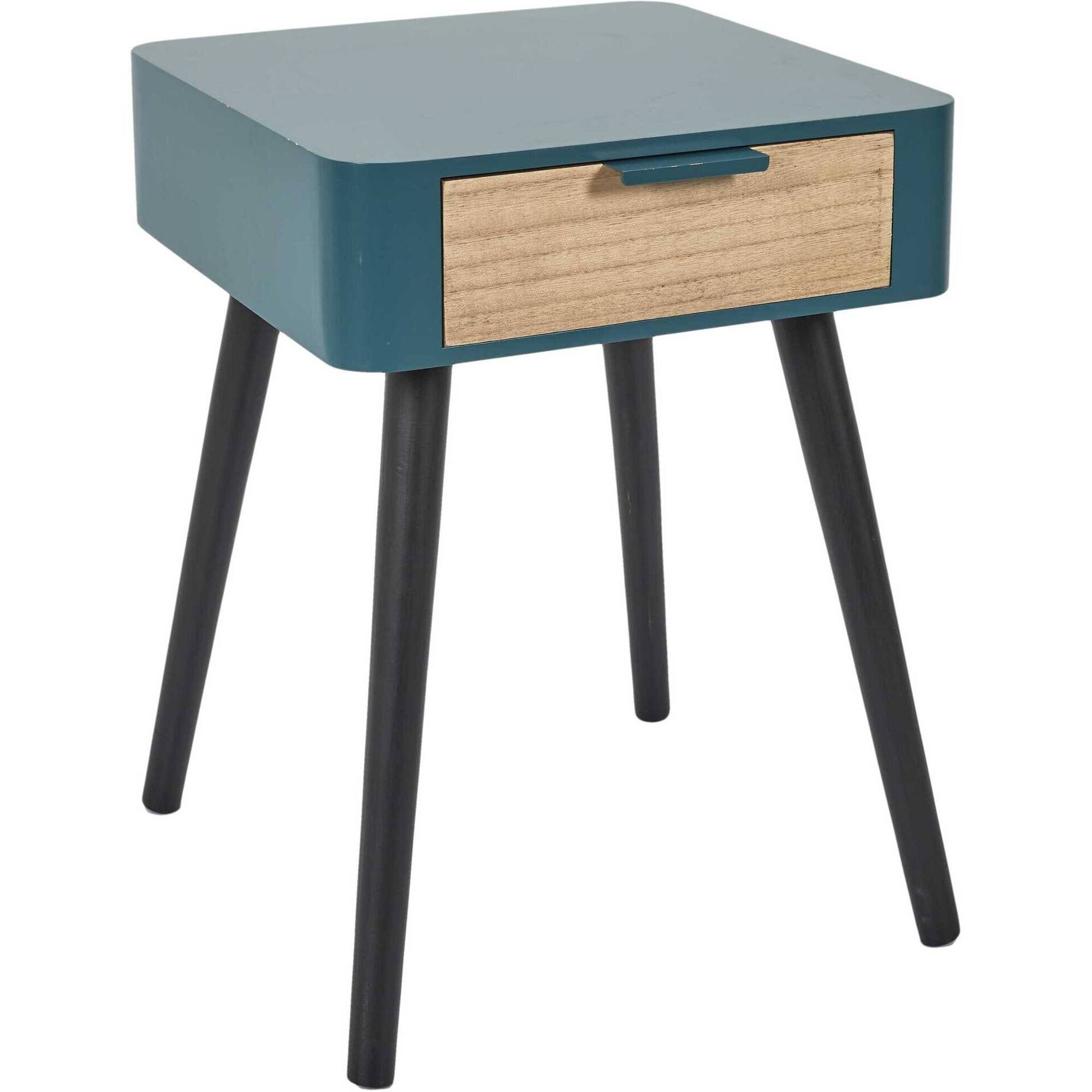 Mesa de Cabeceira Azul Petr&oacute;leo