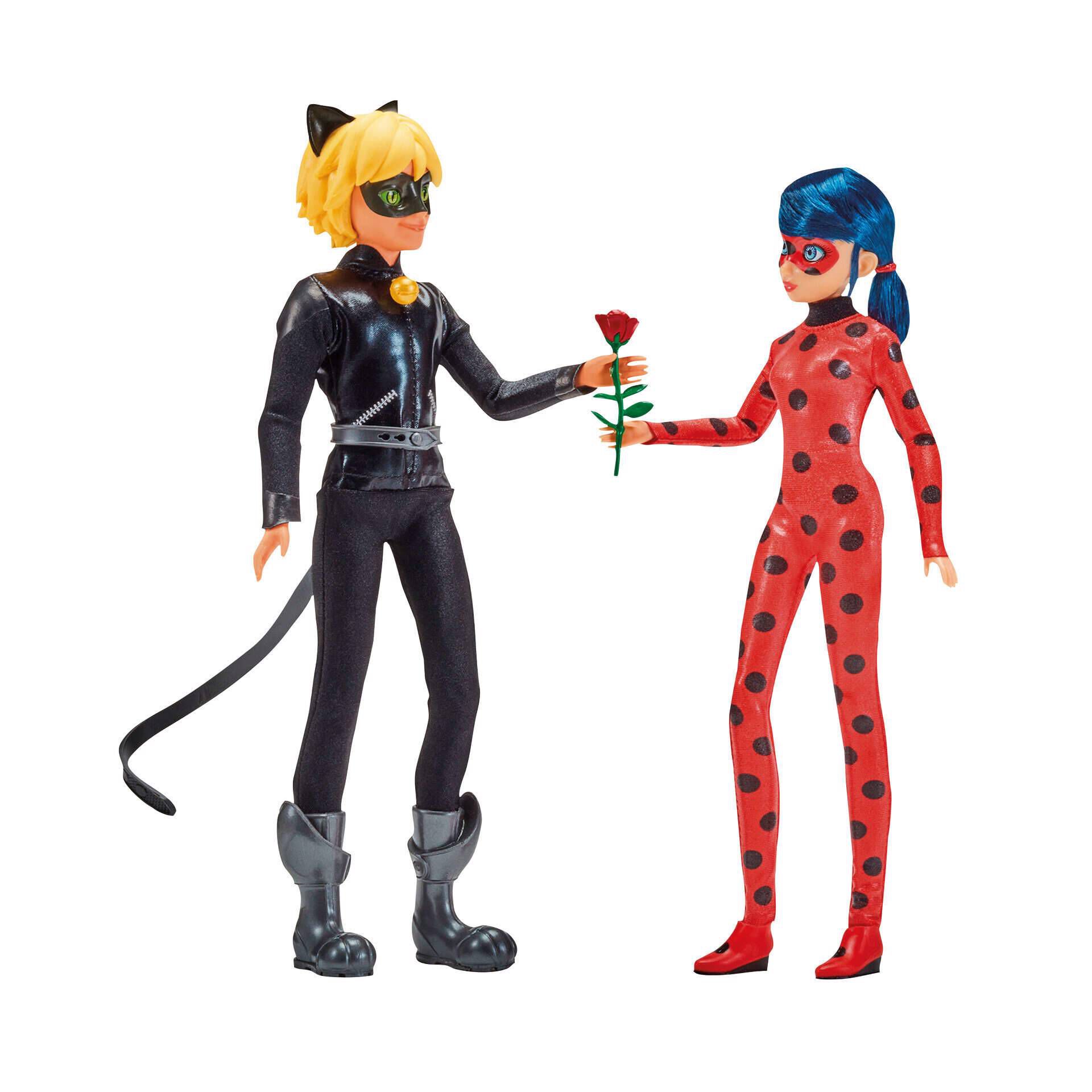Pack 2 Figuras Ladybug e Cat Noir 26cm Continente Online