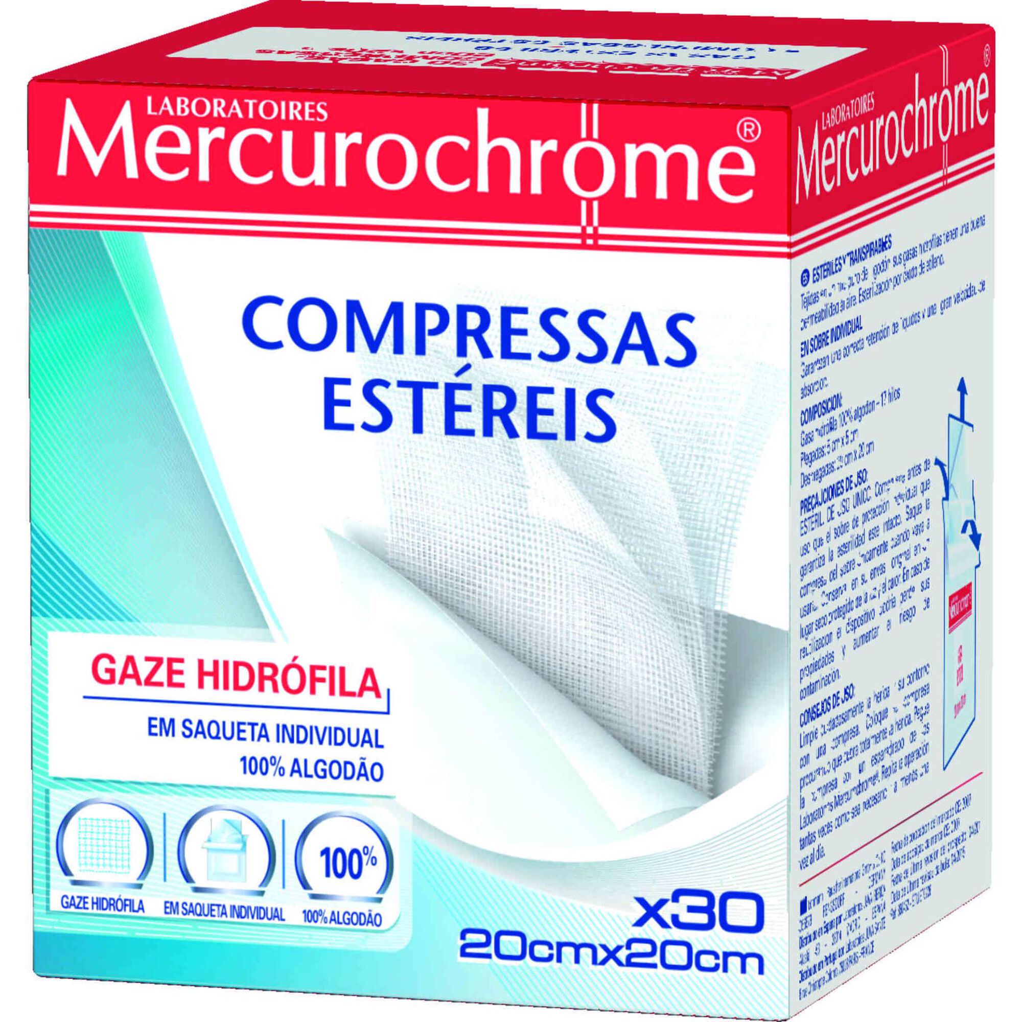 Compressas Esterilizadas 20 x 20 cm Compressas Esterilizadas 20 x 20 cm