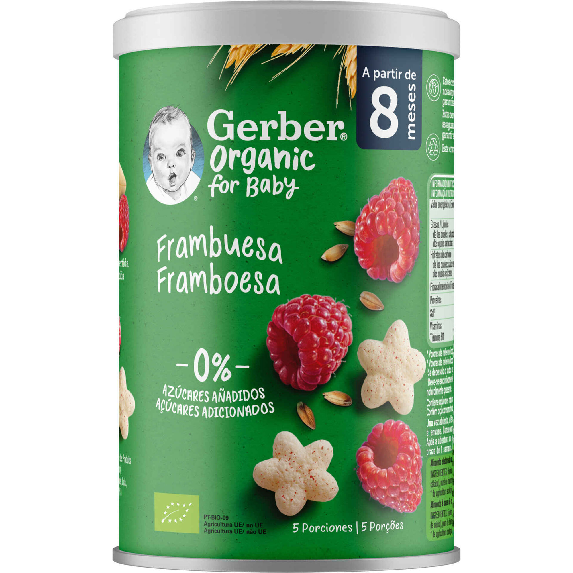 Snack para Beb&eacute; Cereais com Framboesa +8M