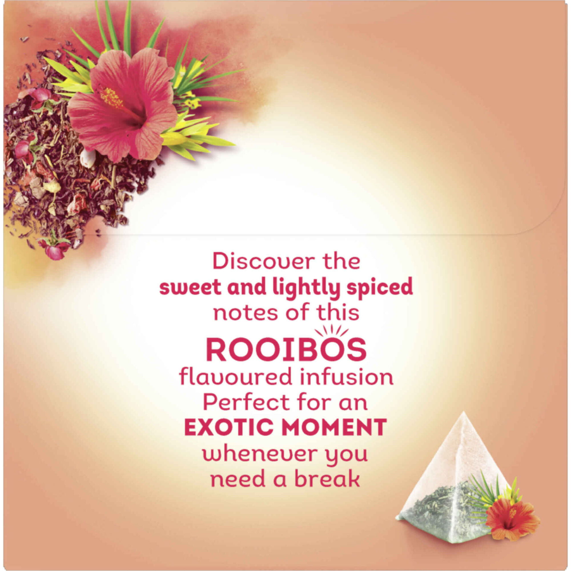 Infus&atilde;o Rooibos e Hibisco Pyramid Saquetas Lipton