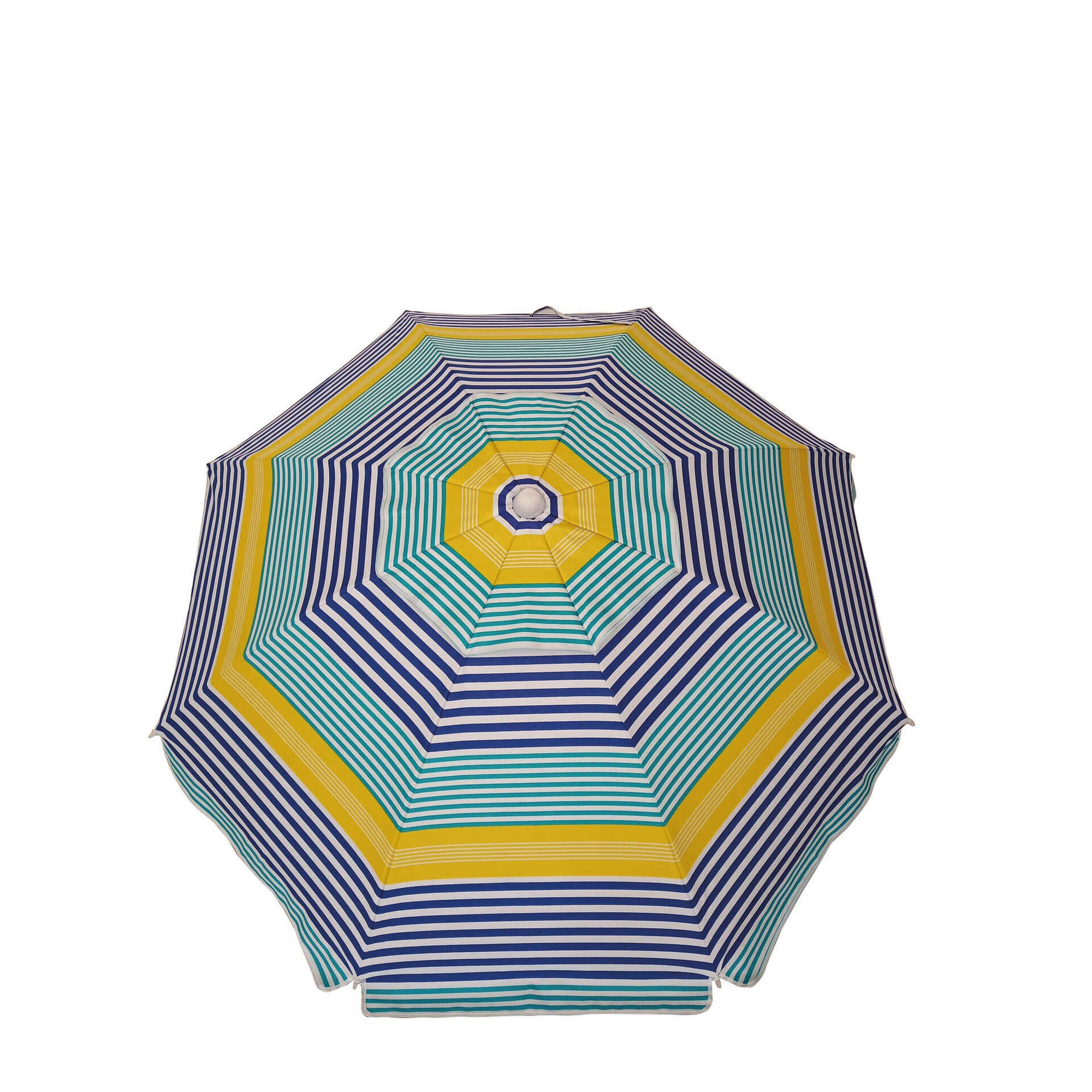 Guarda-Sol de Praia UV Alum&iacute;nio 200cm Riscas Coloridas