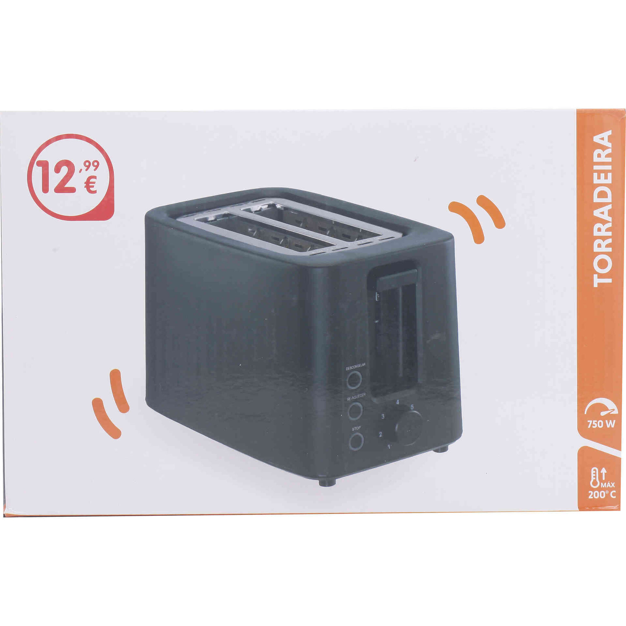 Torradeira Dupla Preta 750W Bazar&atilde;o