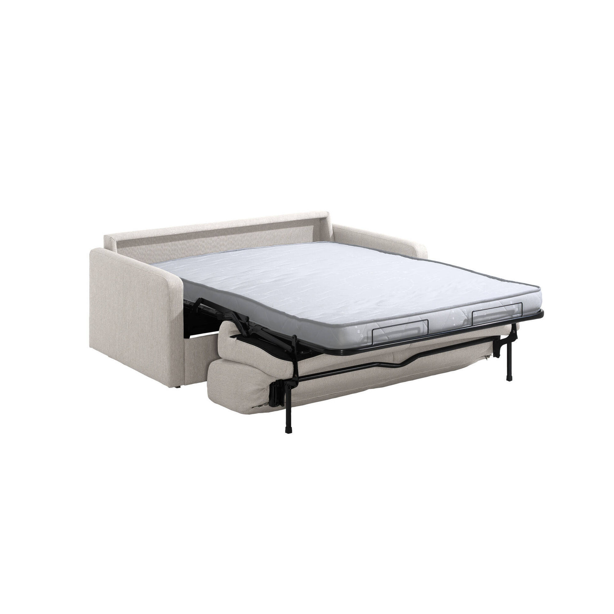 Sofá Cama com Colchão Casal Bege Uno Sofá Cama com Colchão Casal Bege Uno