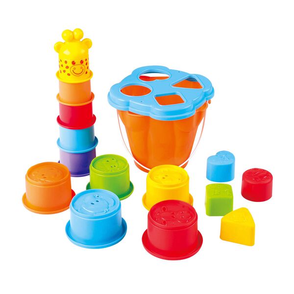 Zoko Happy Bear - Cubos de Empilhar com Balde