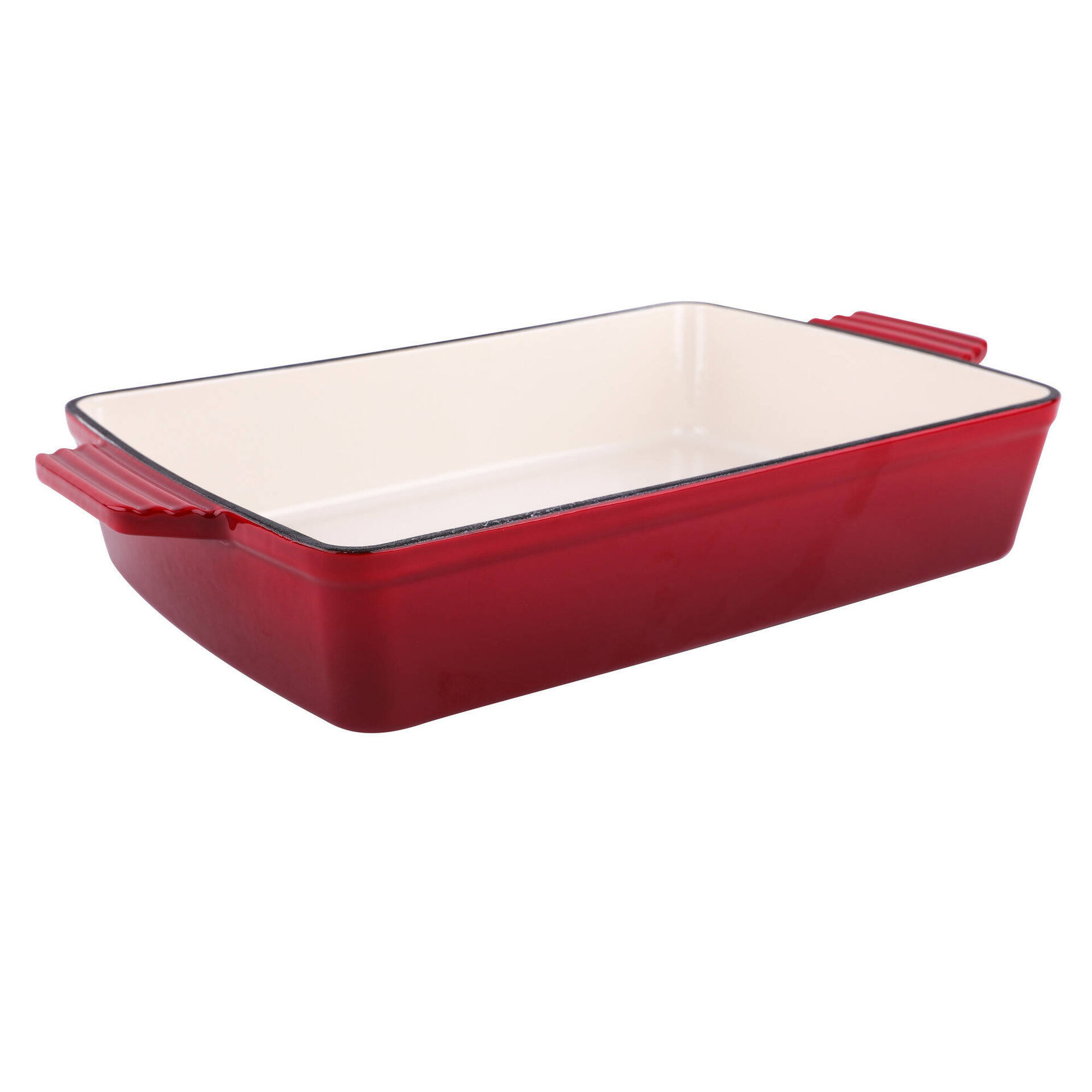 Assadeira Ferro Fundido 39 x 23cm Vermelho