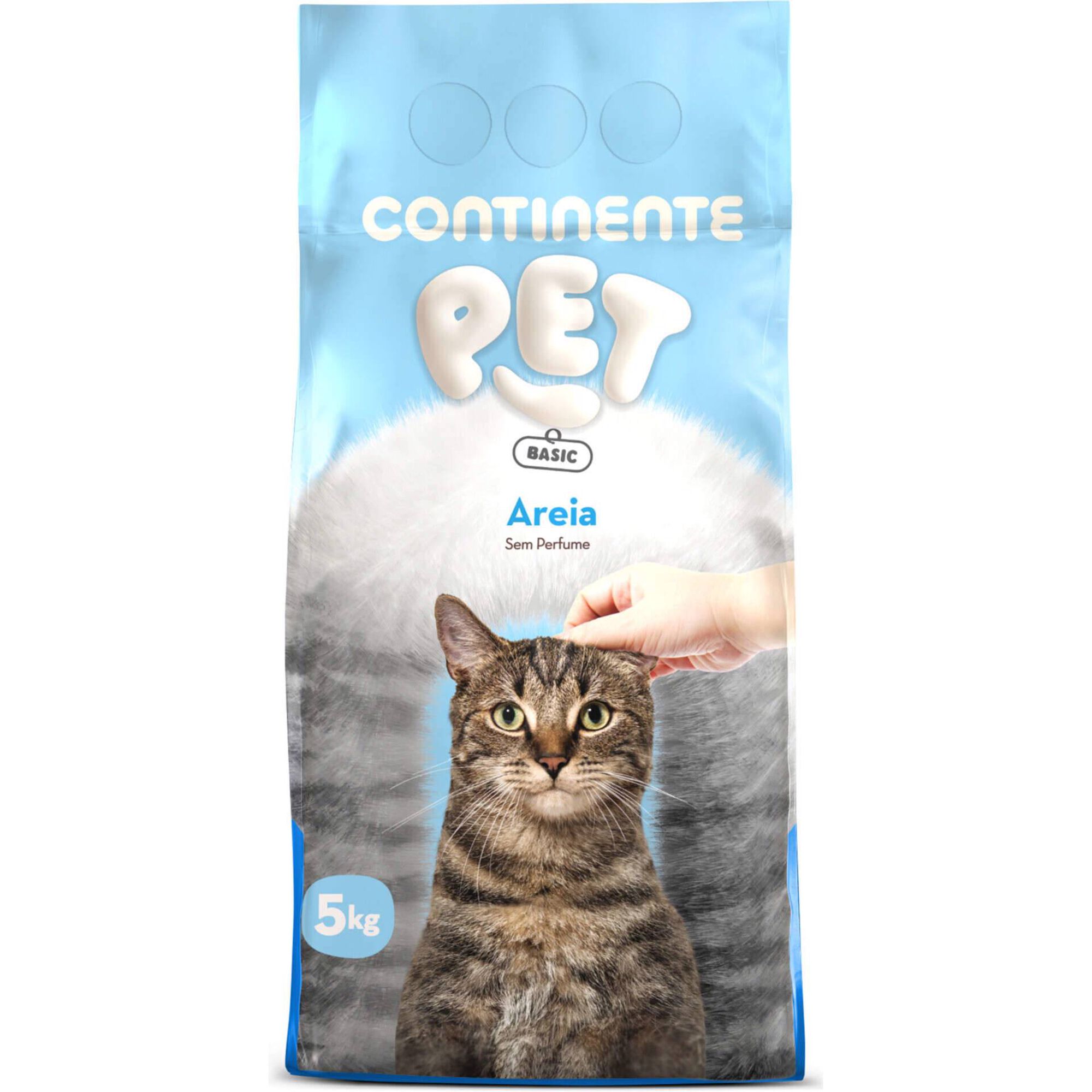 Areia Absorvente sem Perfume Continente Pet Basic