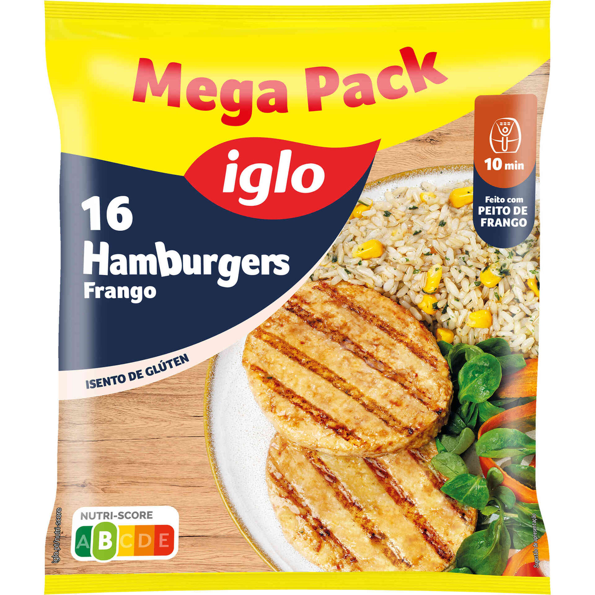 Hamb&uacute;rgueres de Frango sem Gl&uacute;ten Iglo