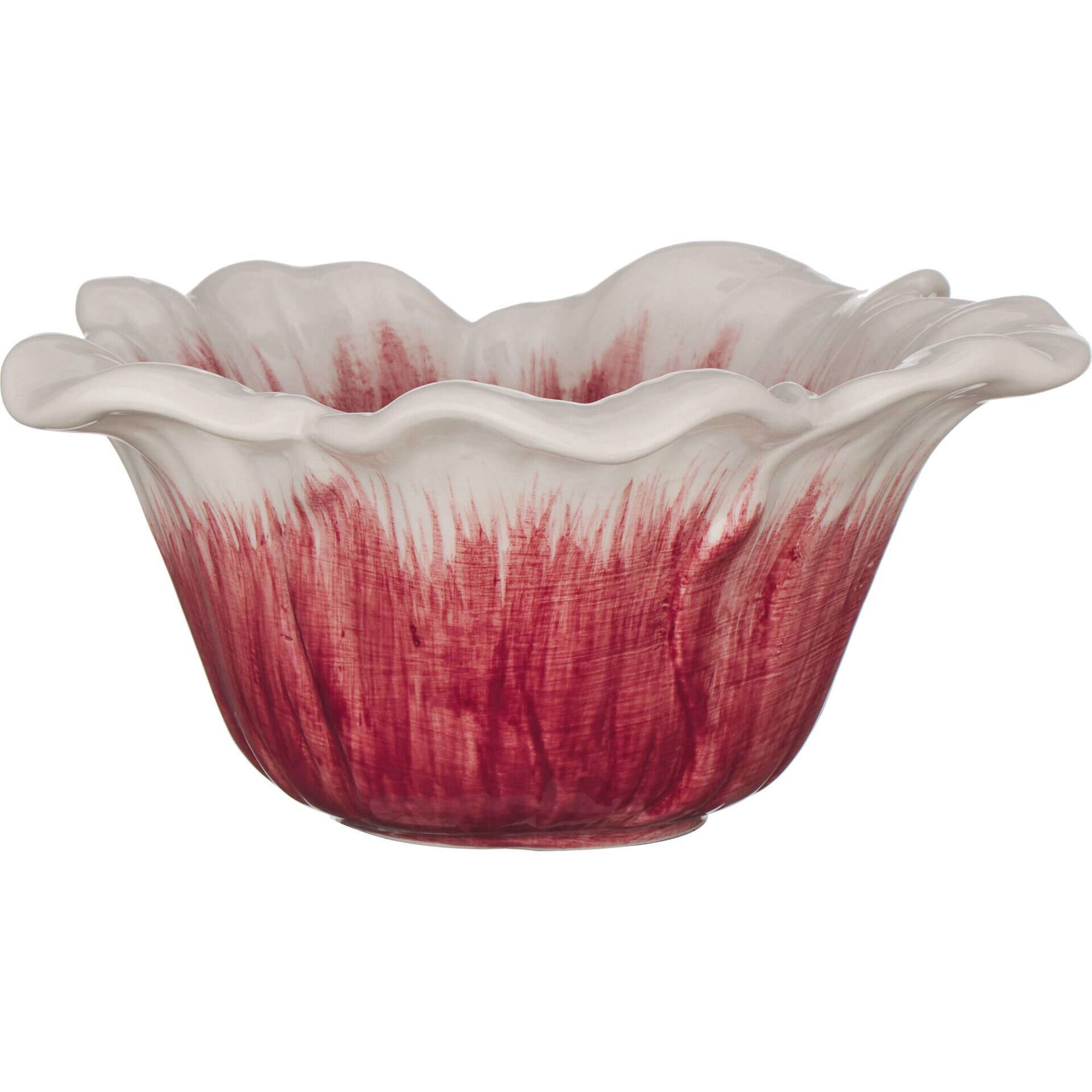 Taça Flor Rosa e Branco