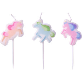 Conjunto 3 Velas Unicórnio