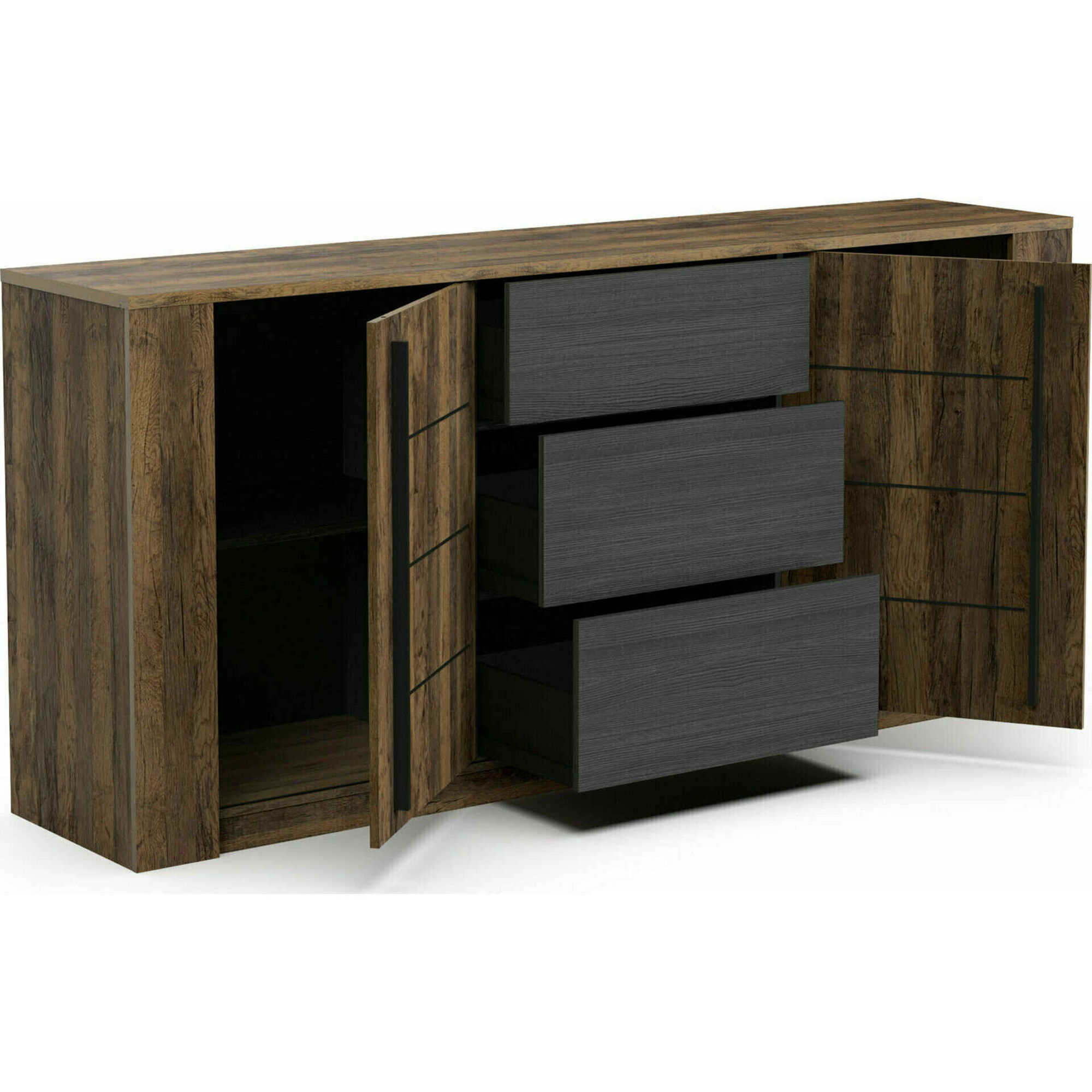 Aparador 200x45x90cm Carvalho Mónaco Aparador 200x45x90cm Carvalho Mónaco