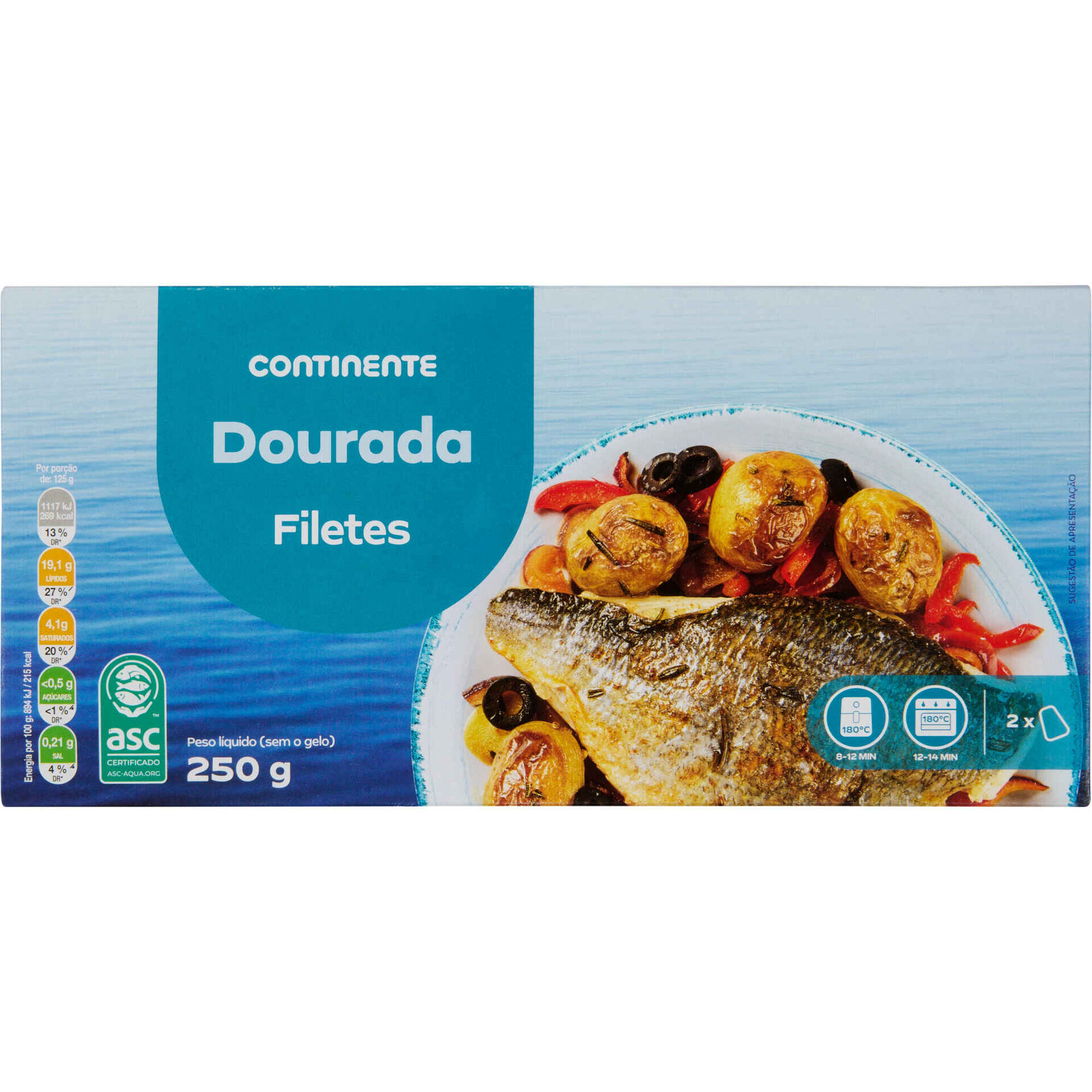Filetes de Dourada ASC Congelado Continente
