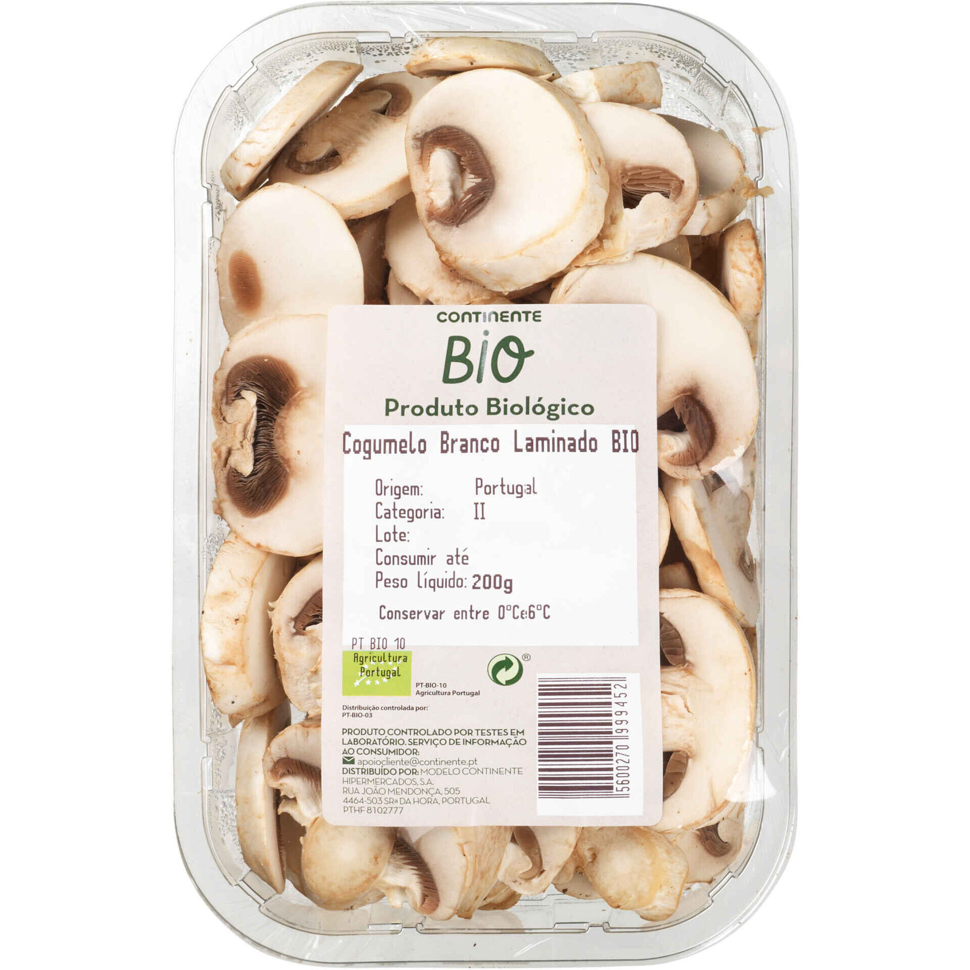 Cogumelo Branco Laminado Continente Bio