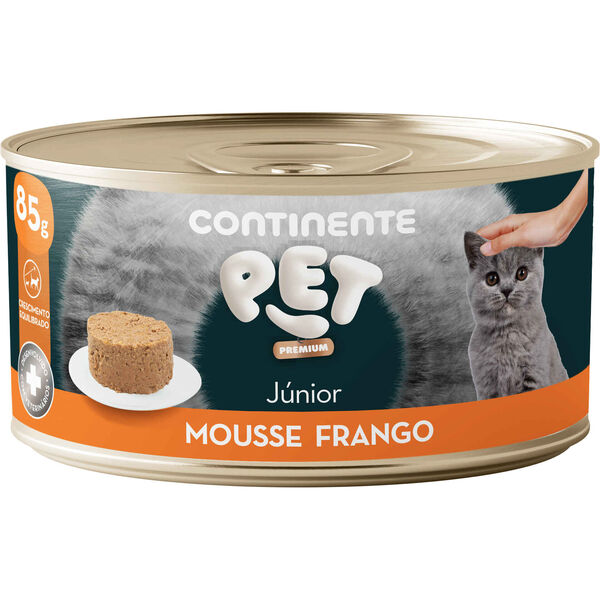 Comida Húmida para Gato Júnior Mousse Frango Continente Pet Premium