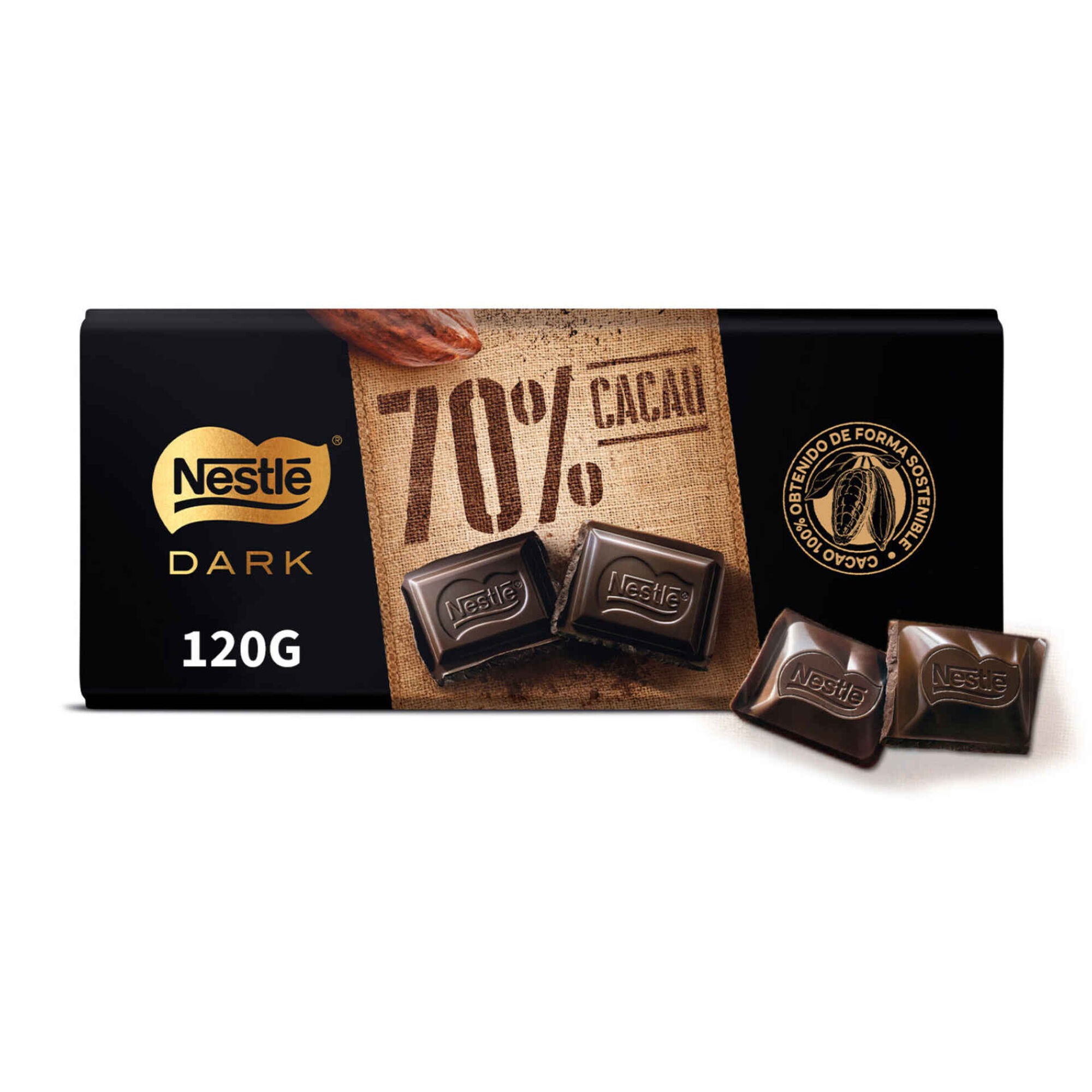 Tablete de Chocolate Negro 70% Cacau sem Glúten Tablete de Chocolate Negro 70% Cacau sem Glúten