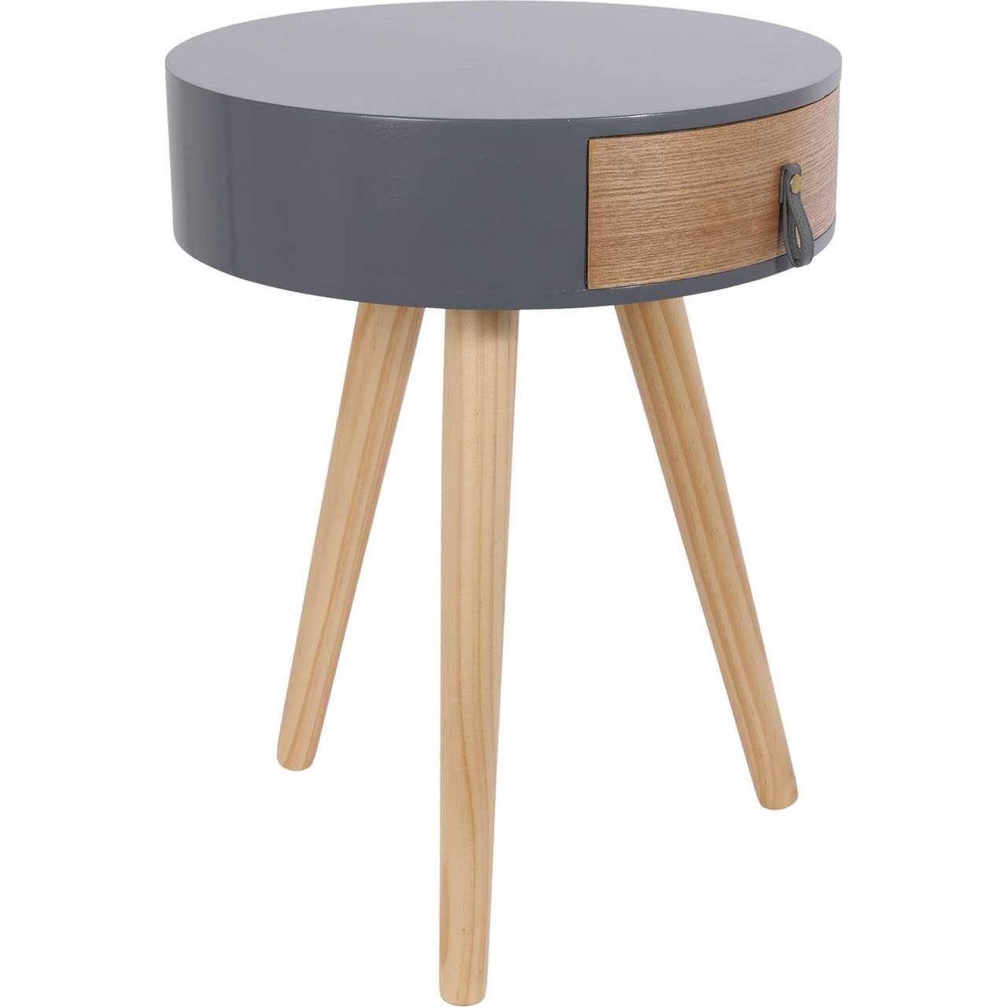 Mesa de Cabeceira Cinza Nora