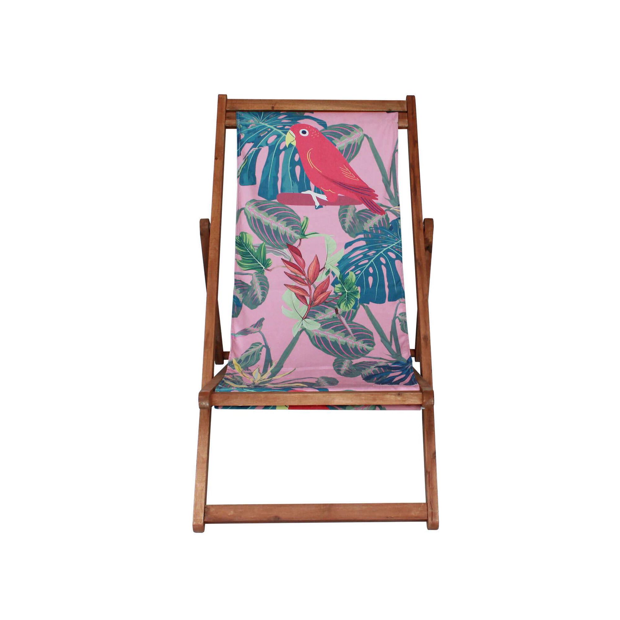 Cadeira Relax Tropical Rosa Boho