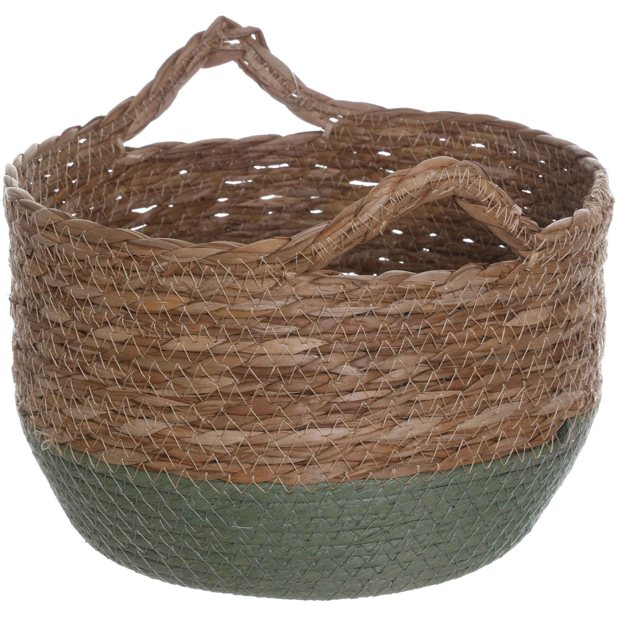 Cesto Barra Fundo Verde 23x16cm Kasa