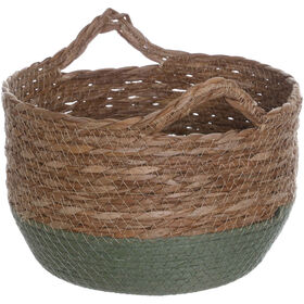 Cesto Barra Fundo Verde 23x16cm Kasa