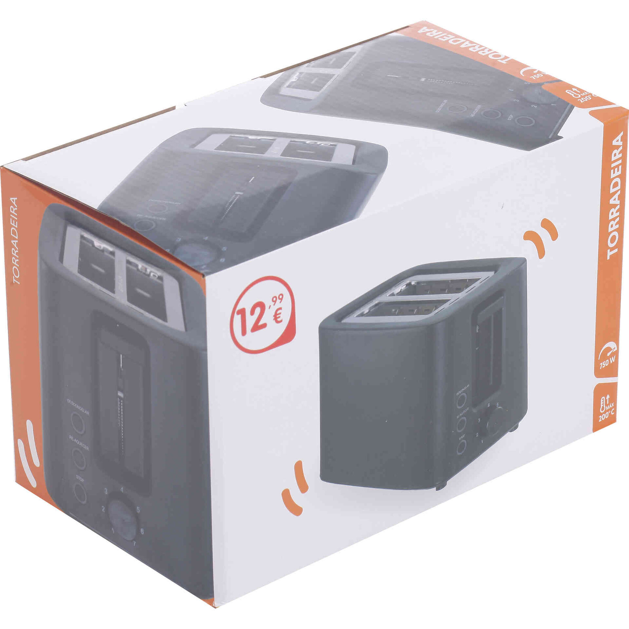 Torradeira Dupla Preta 750W Bazar&atilde;o