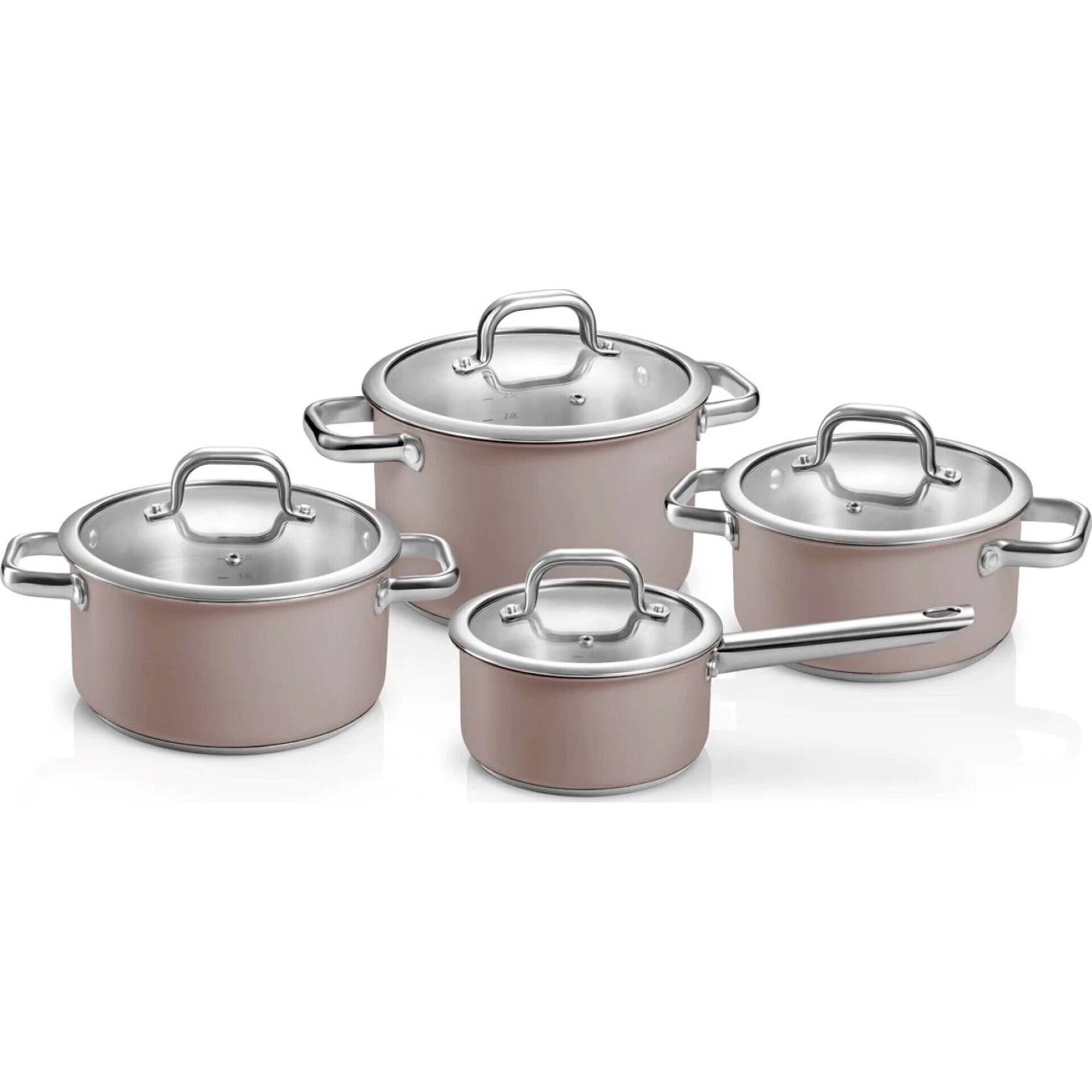 Trem Cozinha Delight 8 Pe&ccedil;as Taupe Tescoma