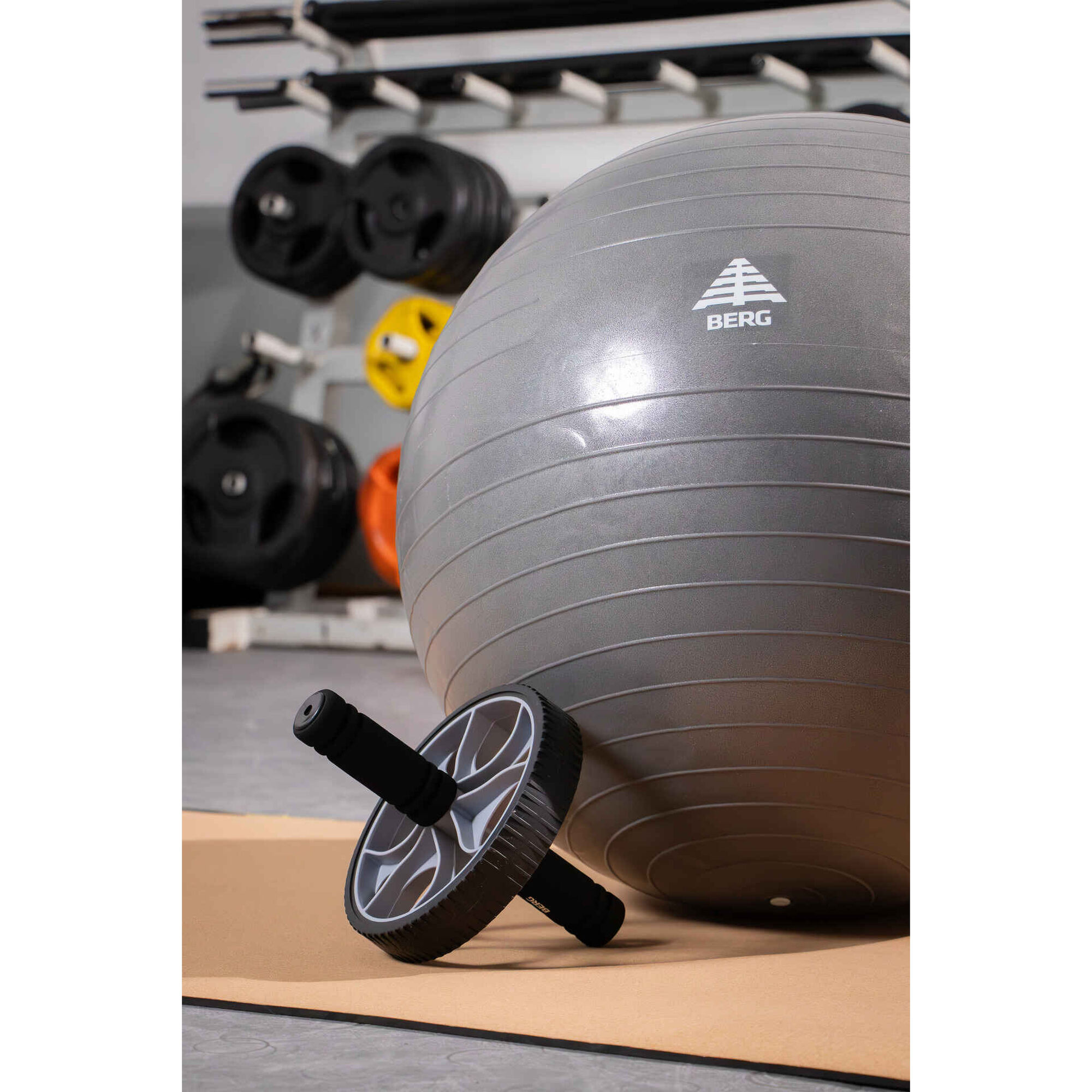 Bola de Pilates 65cm Cinza