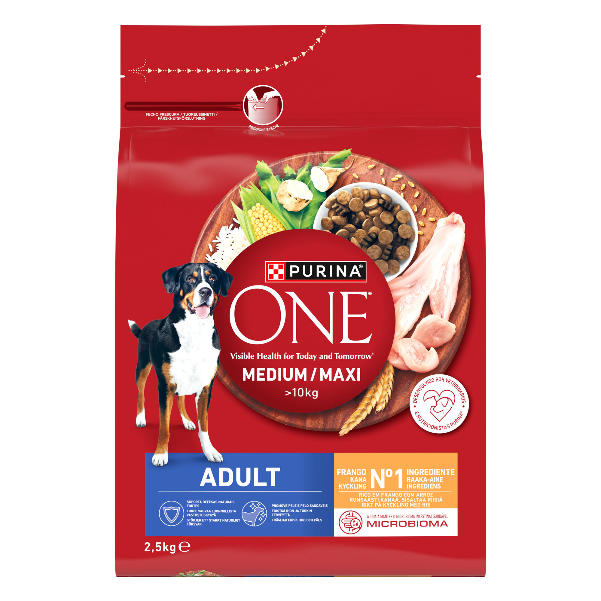 Ra&ccedil;&atilde;o para C&atilde;o Adulto M&eacute;dio e Maxi Frango Purina One