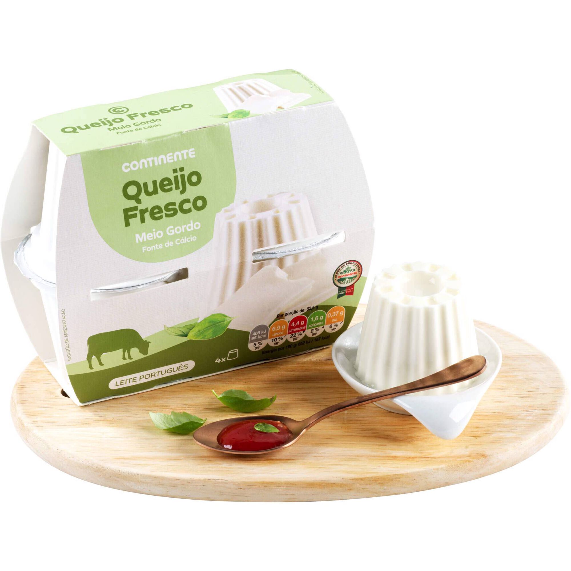 Queijo Fresco Meio Gordo Longa Dura&ccedil;&atilde;o Continente